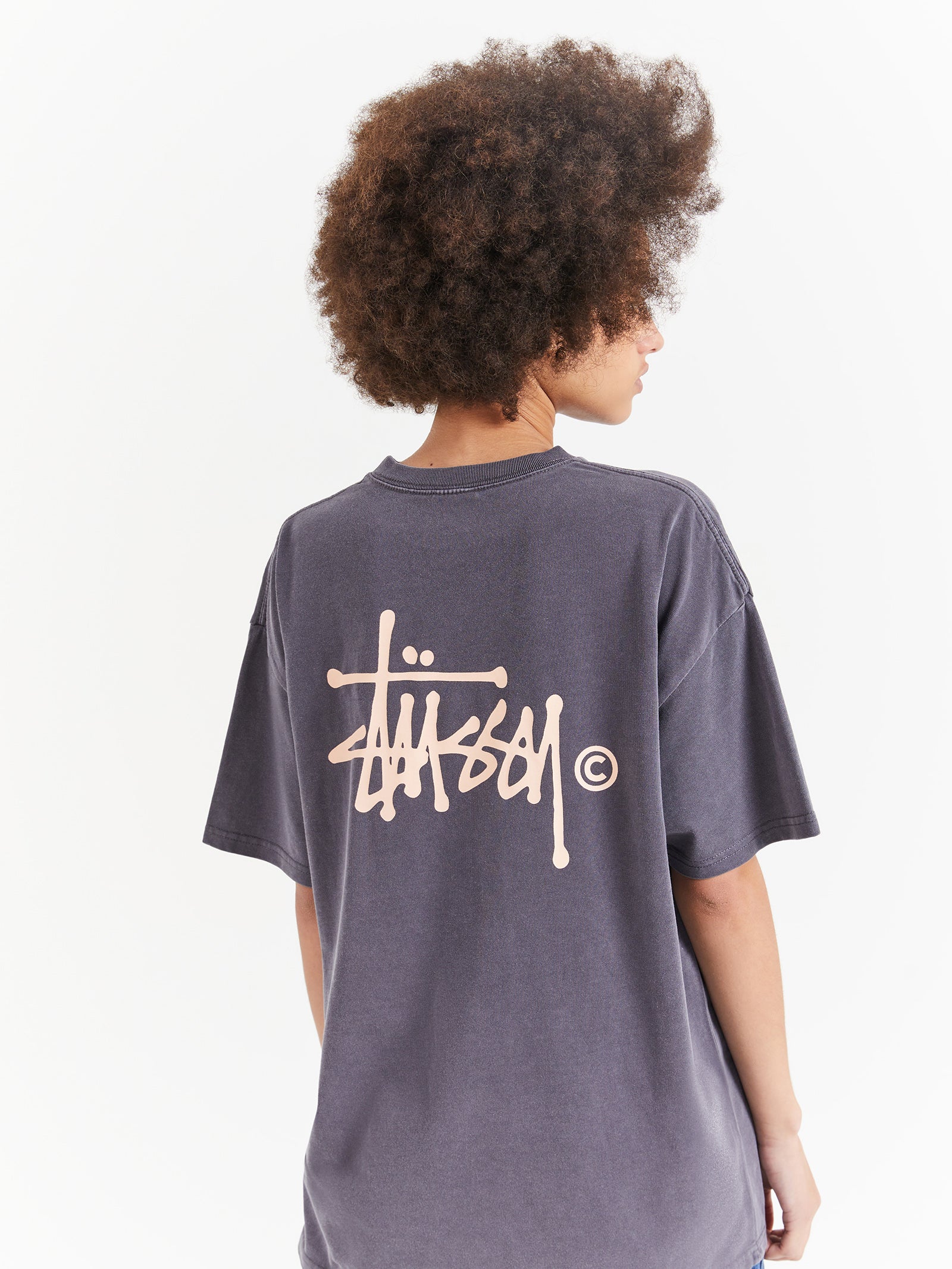 Graffiti Pigment Relaxed T-Shirt in Charcoal