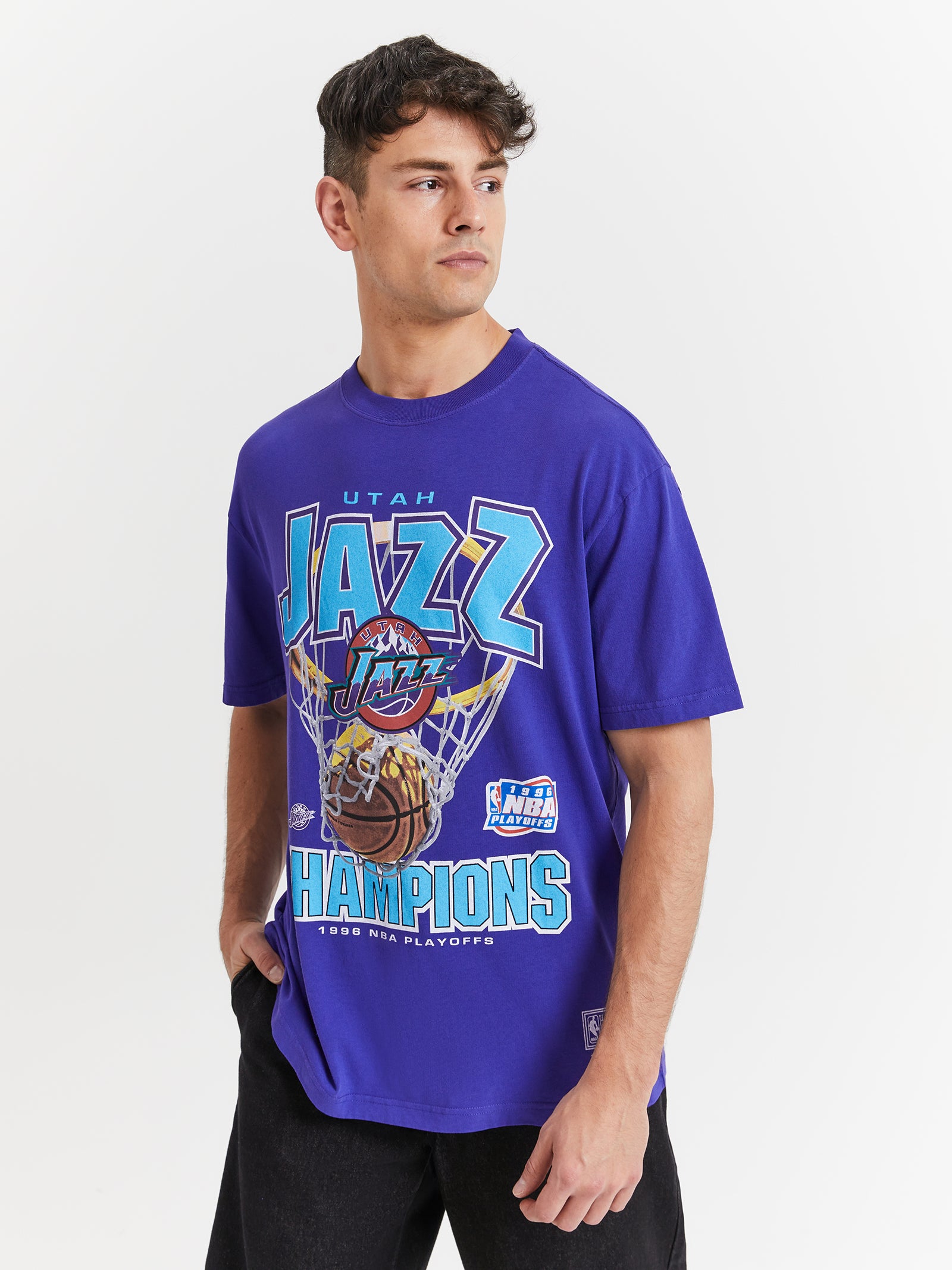 Utah Jazz Nothing But Net T-Shirt in Jazz Purple