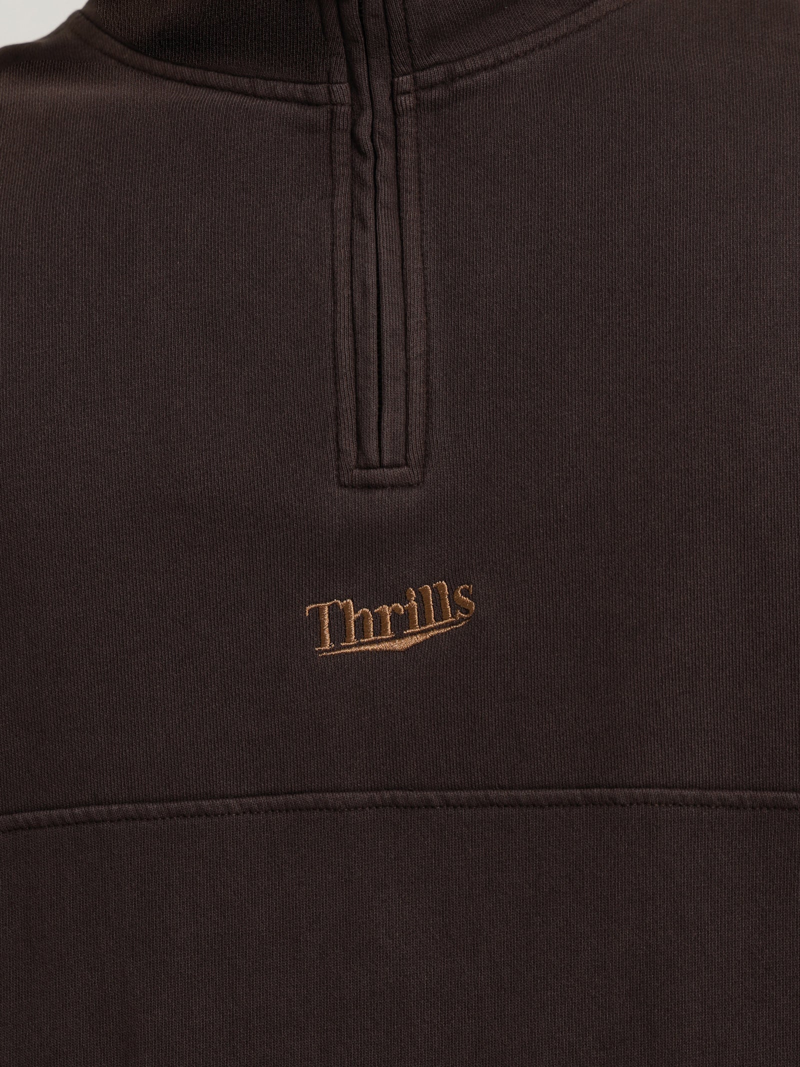 Time for Thrills 1/4 Zip Sweater in Java