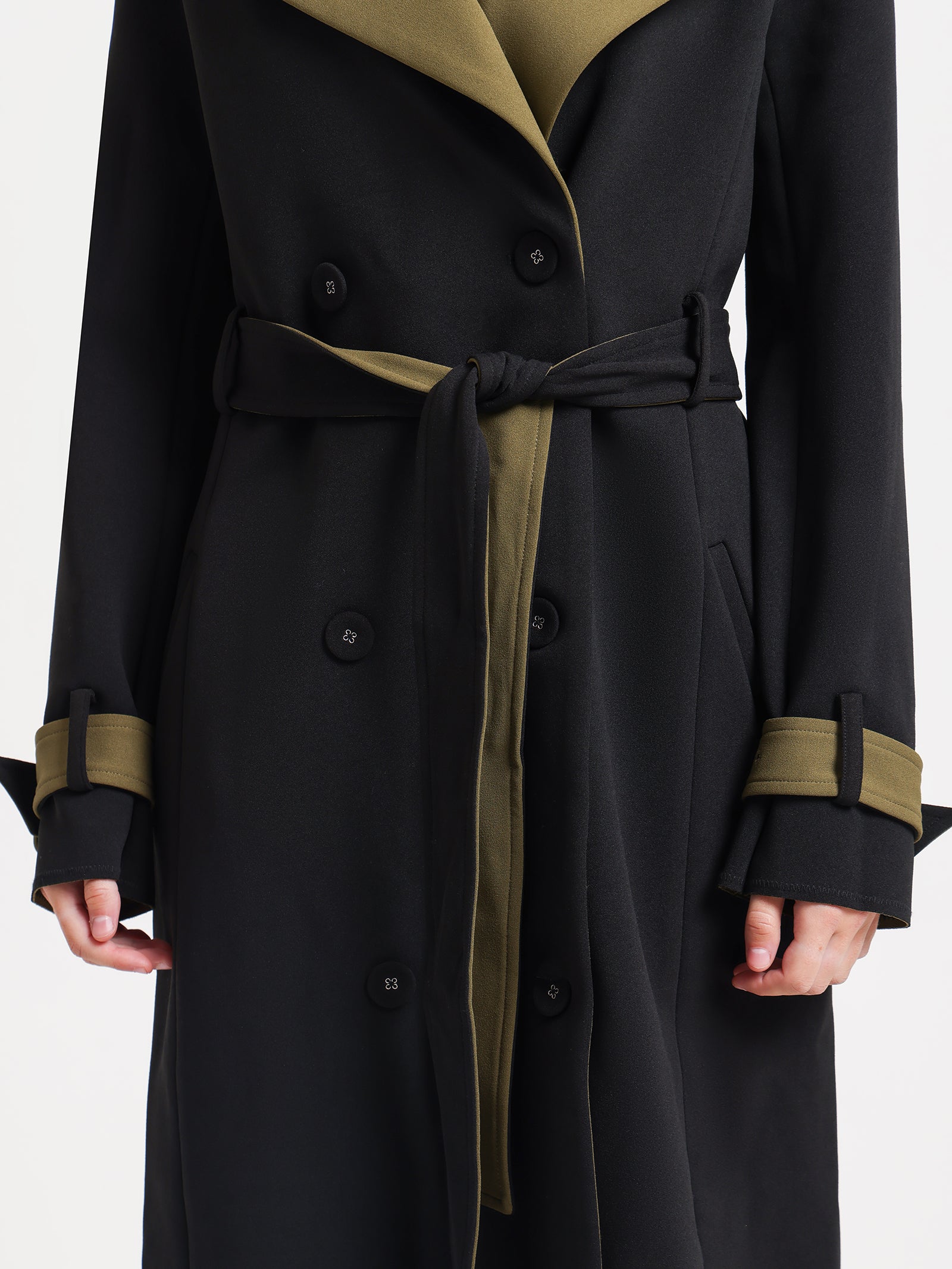 Danoi Trenchcoat Black & Khaki