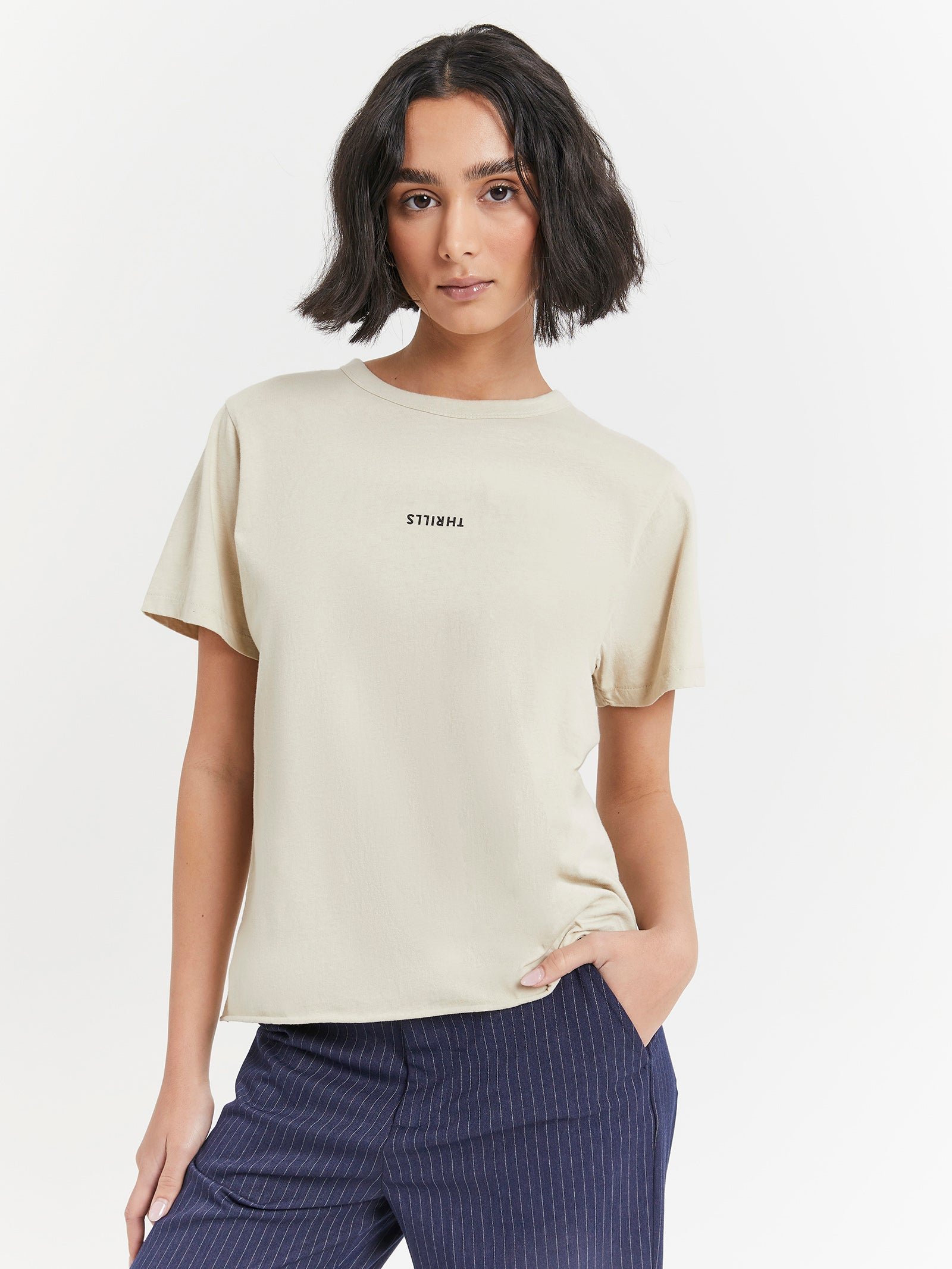 Minimal Thrills Relaxed Tee in Oatmeal