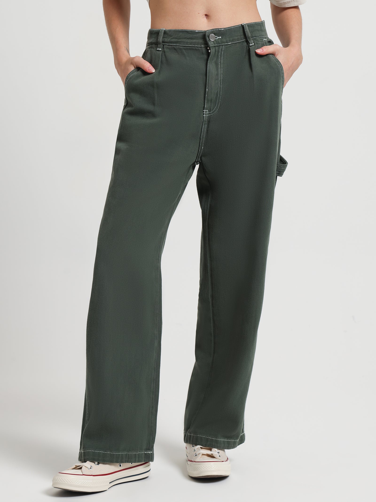 Nevada Carpenter Jeans in Fern Green