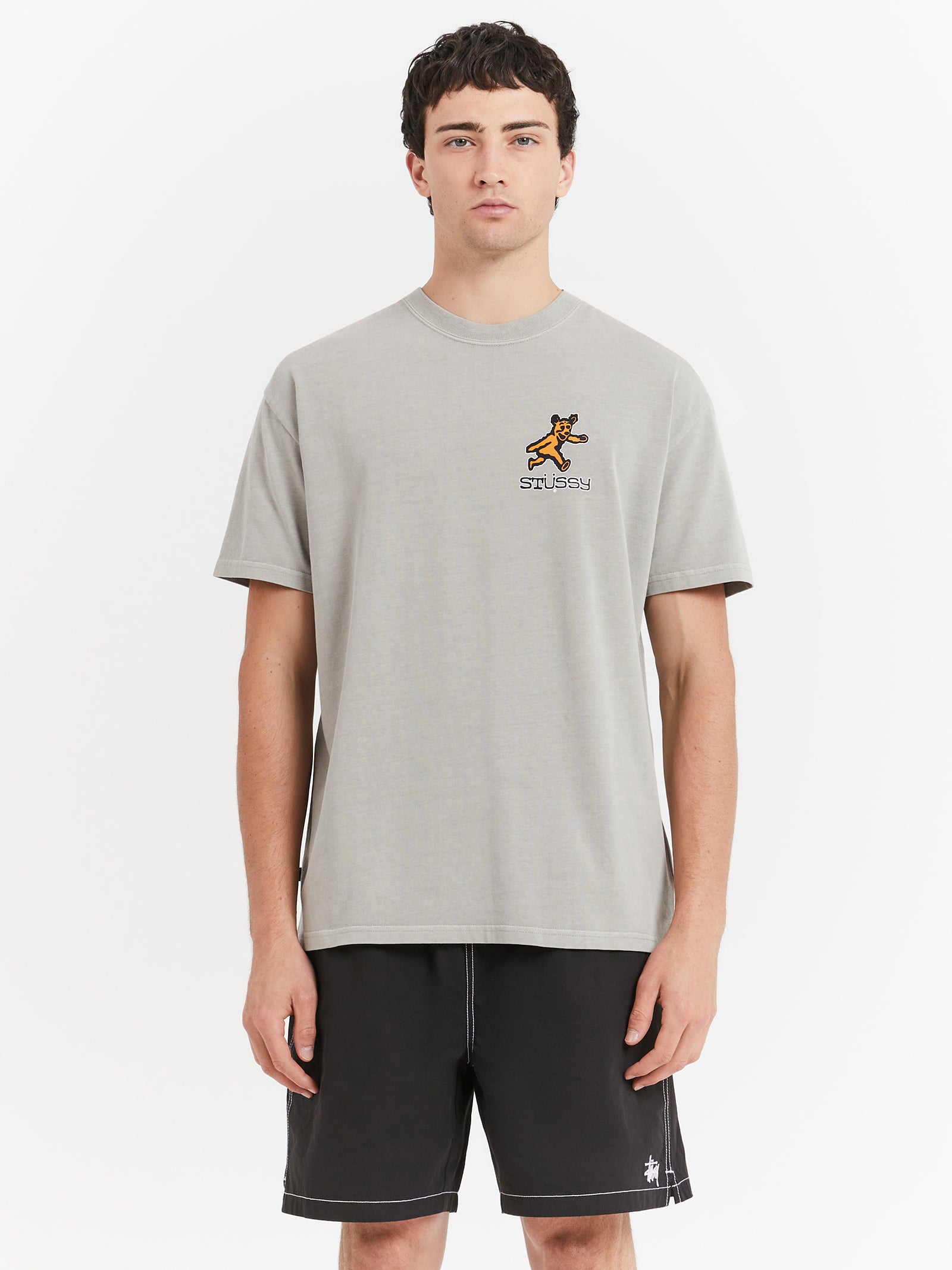 Bear Walk Heavyweight Short Sleeve T-Shirt in Stone