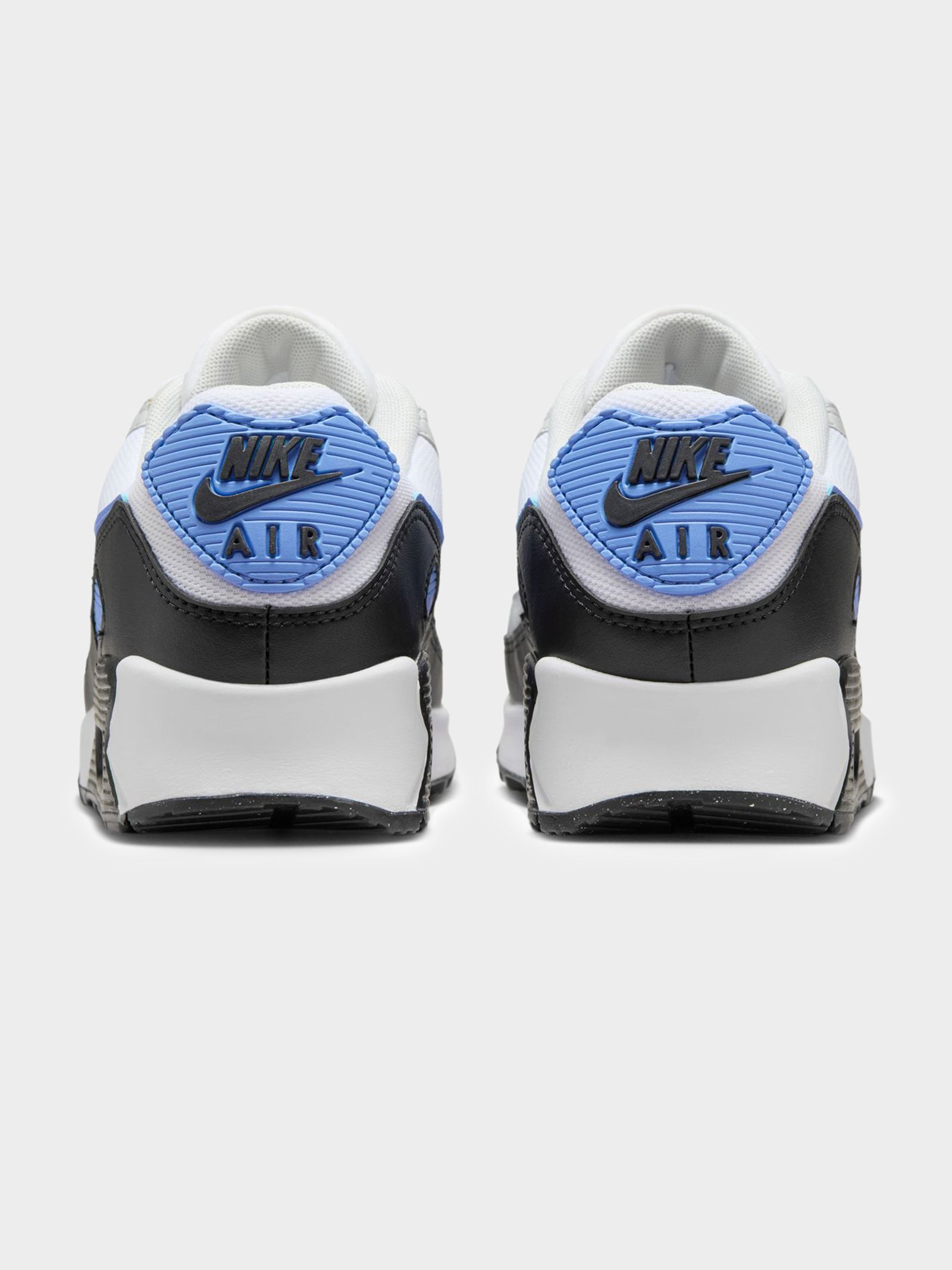 Womens Nike Air Max 90 In White/Blue & Black