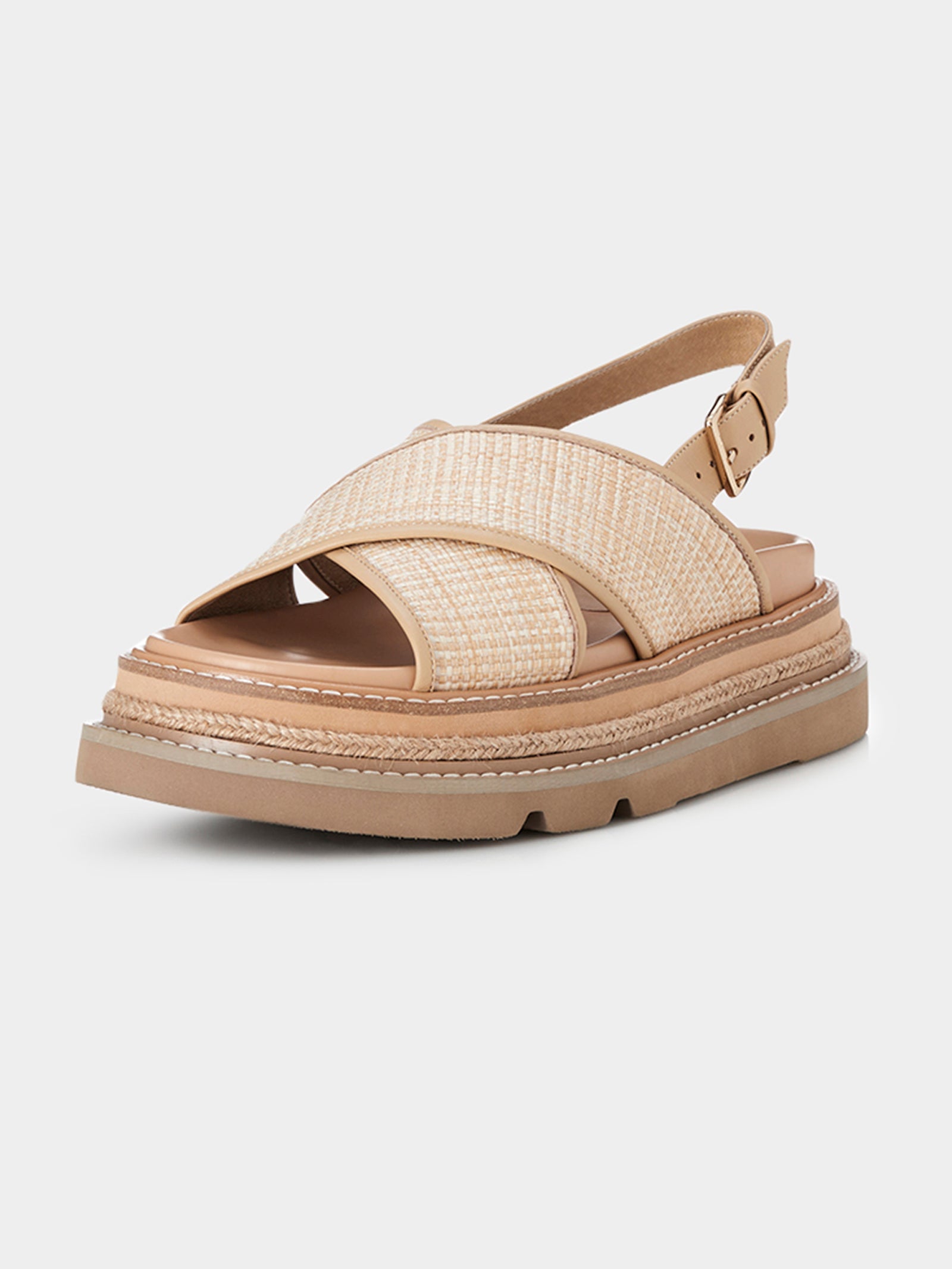 Verona Sandals in Natural Raffia