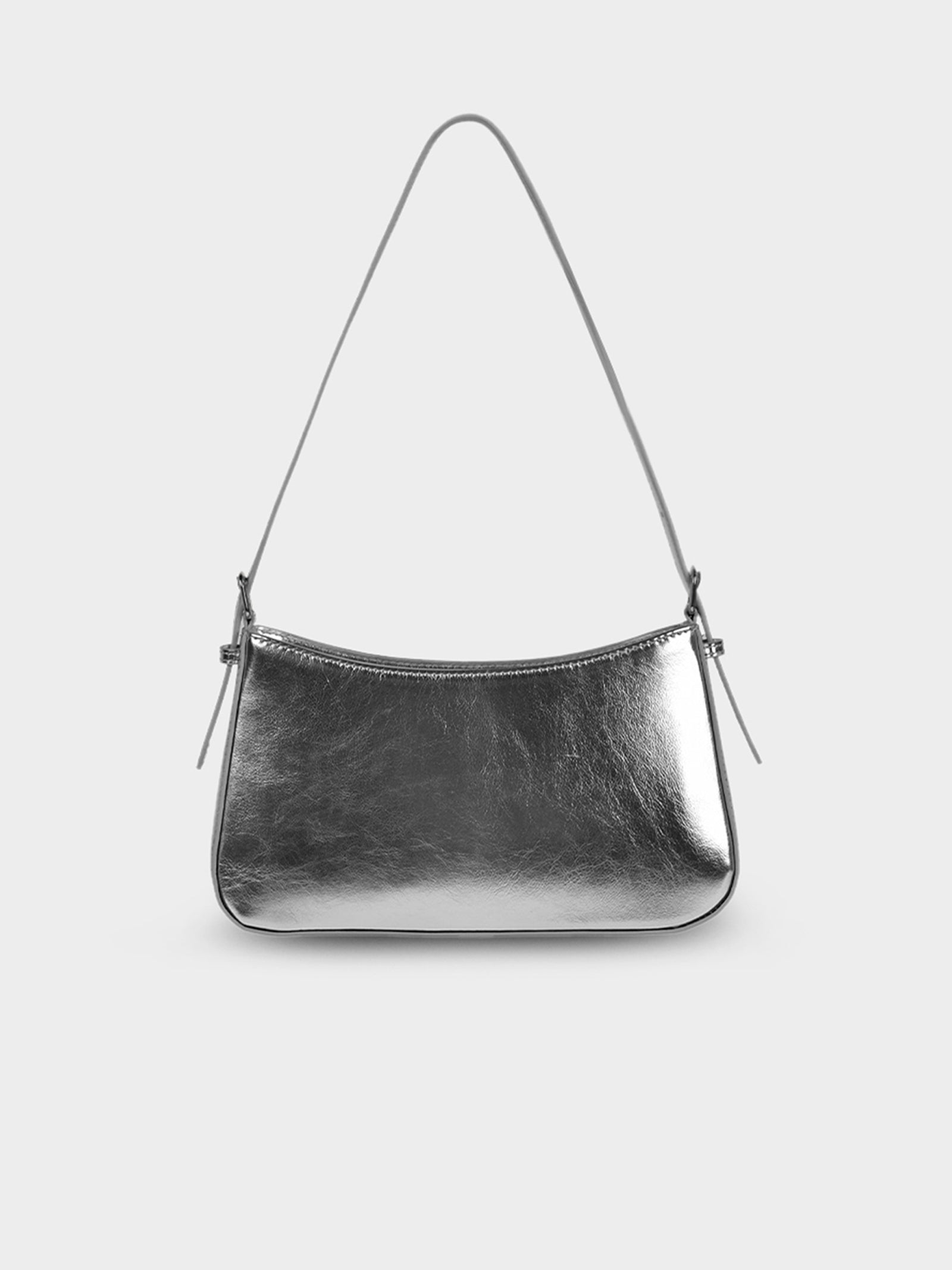 Lilu Metallic Shoulder Bag in Silver