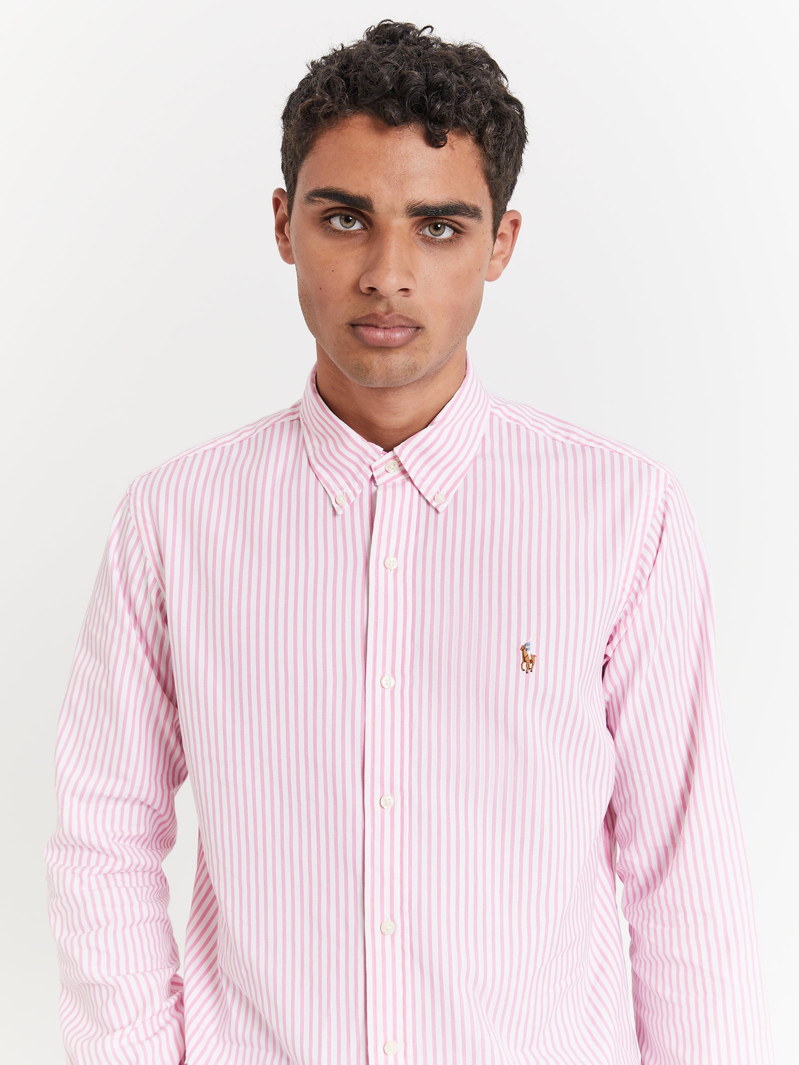 Custom Stretch Shirt in Pink & White