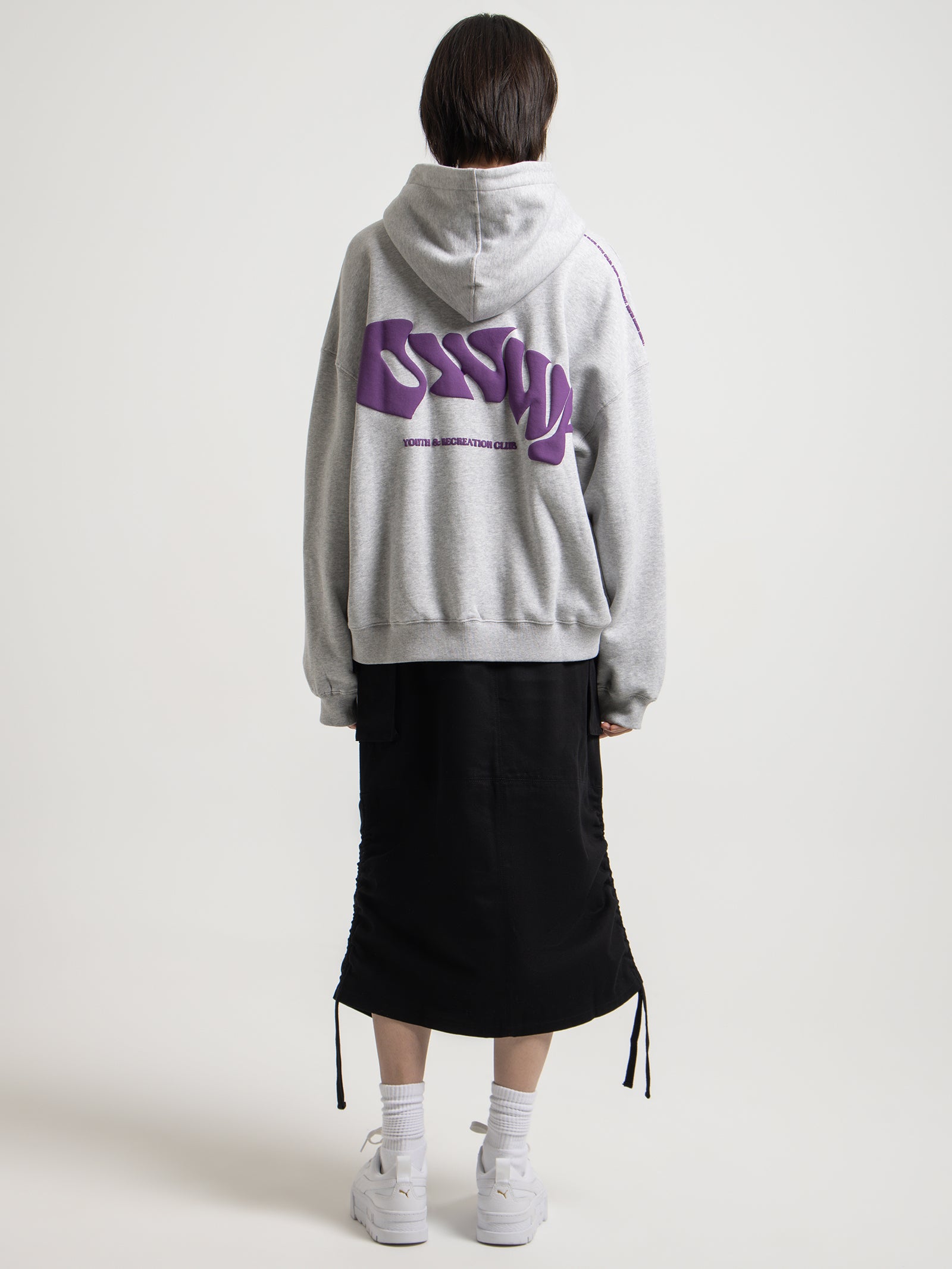 Origins Hoodie in Grey & Grape