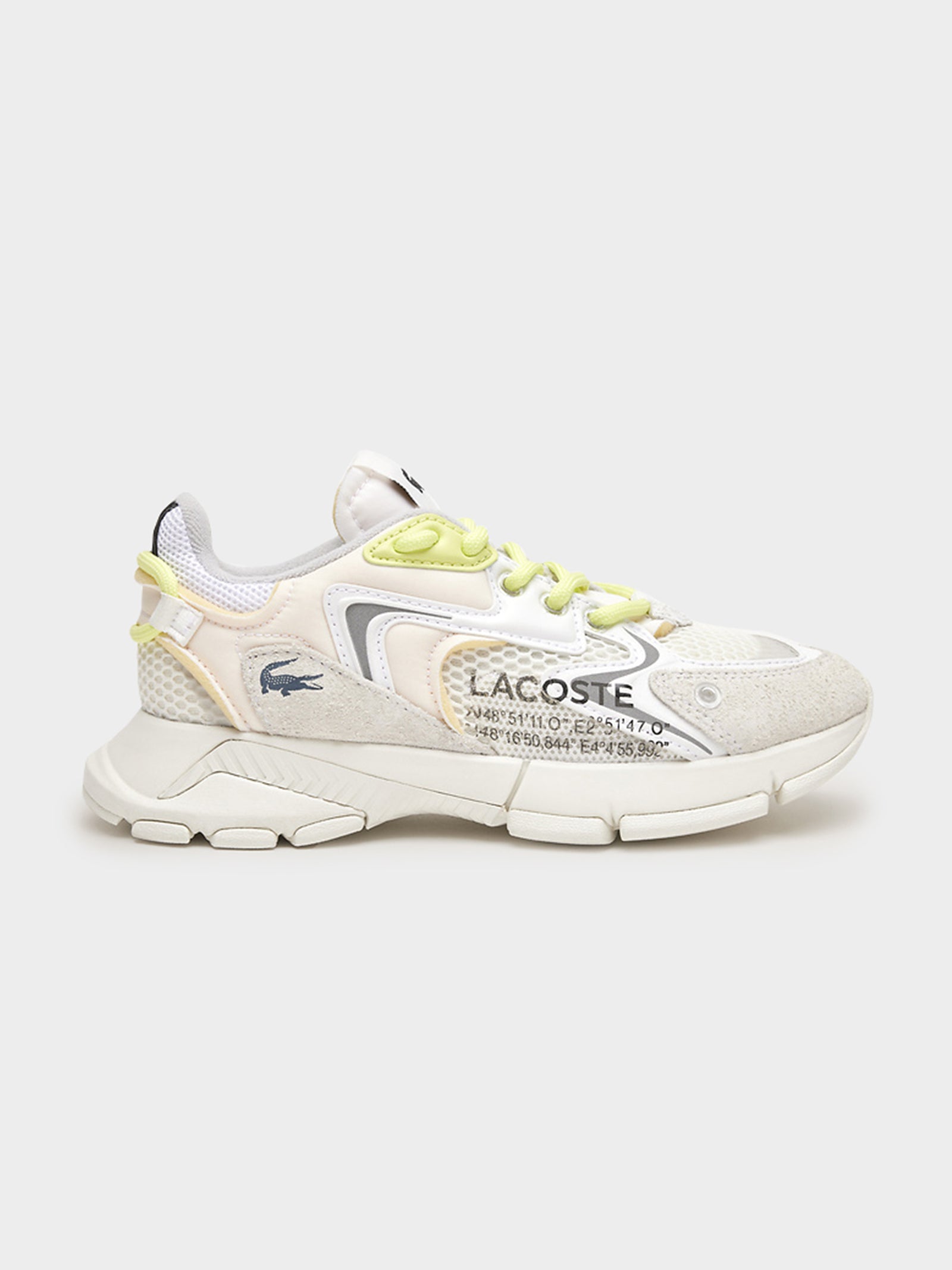 Womens L003 Neo Sneakers in White & Yellow