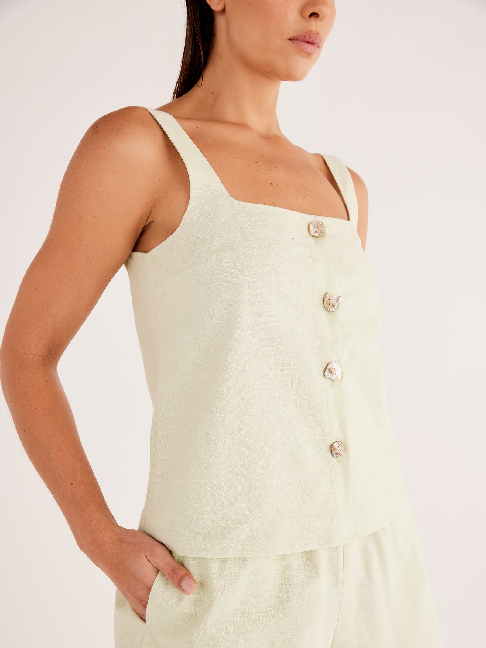 Shelley Top In Matcha