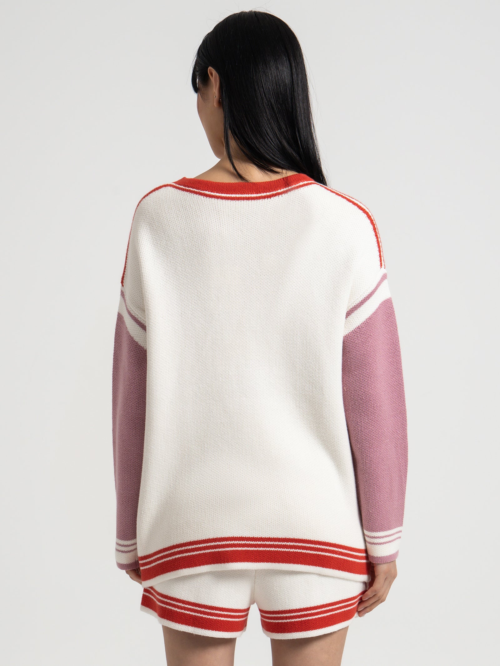 Love Knit Jumper in Ultra Pink & Watermelon