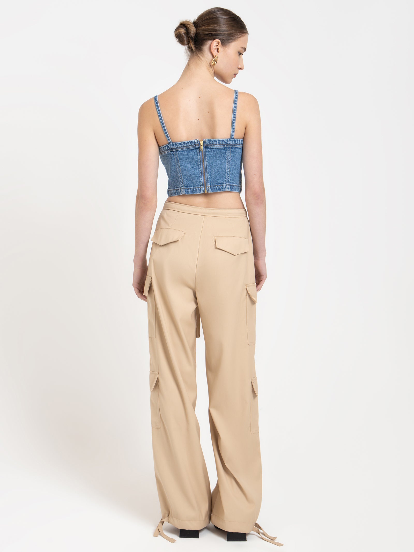 Charlie Cargo Pants in Beige