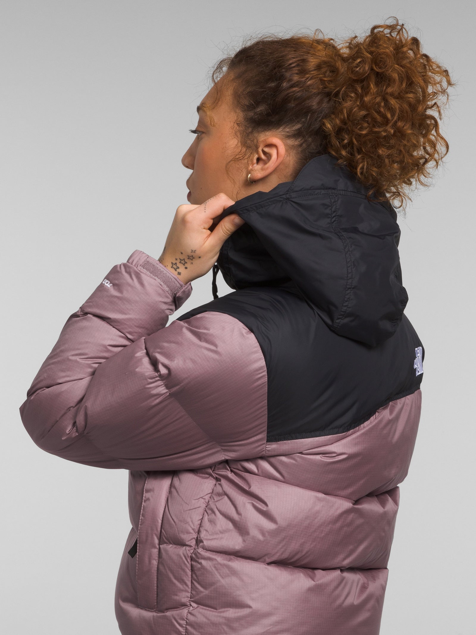 1996 Retro Nuptse Jacket in Fawn Grey & TNF Black