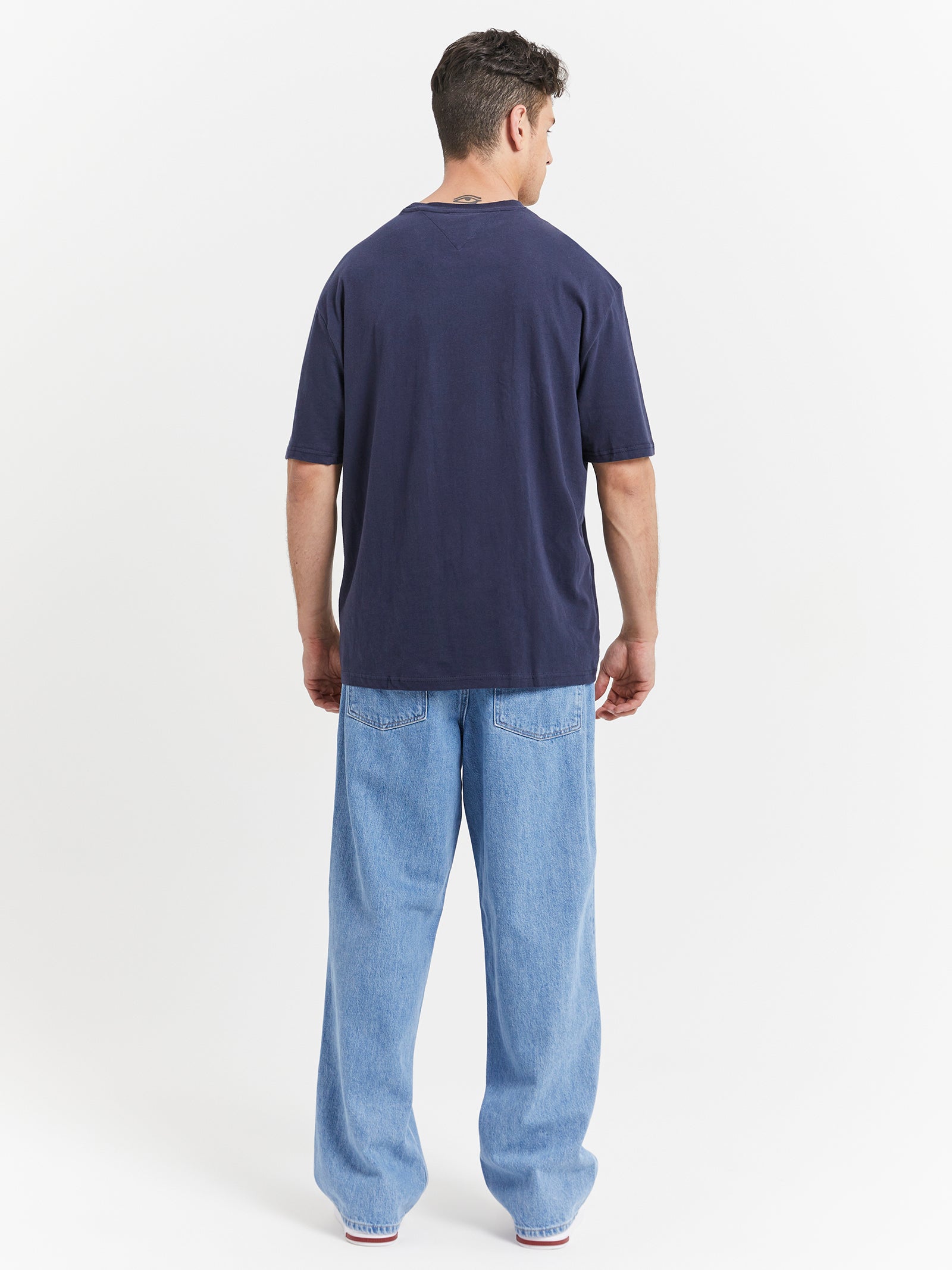 Aiden Baggy Faded Jeans in Light Denim