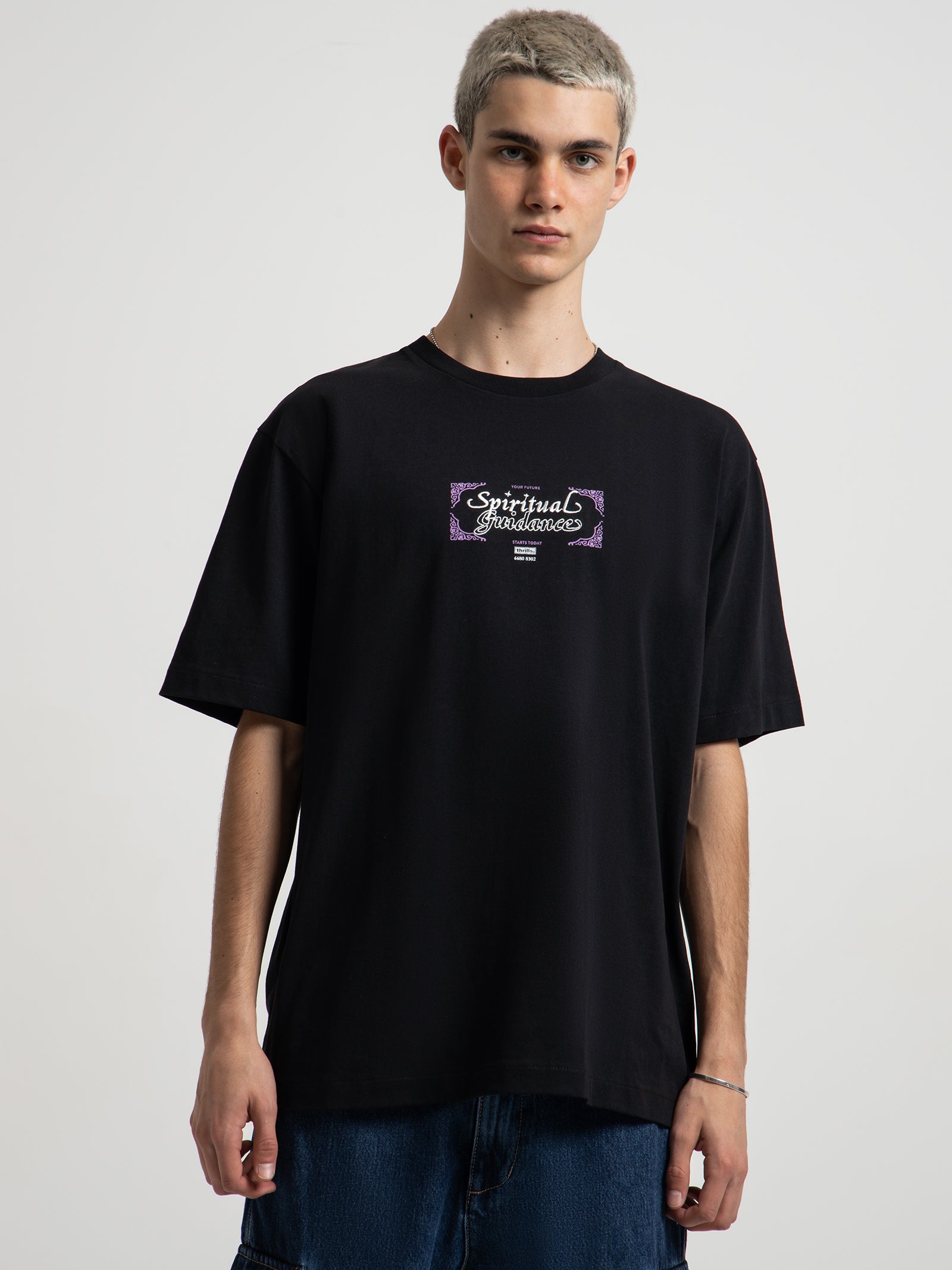 Future Guidance Over Size Fit T-Shirt in Black