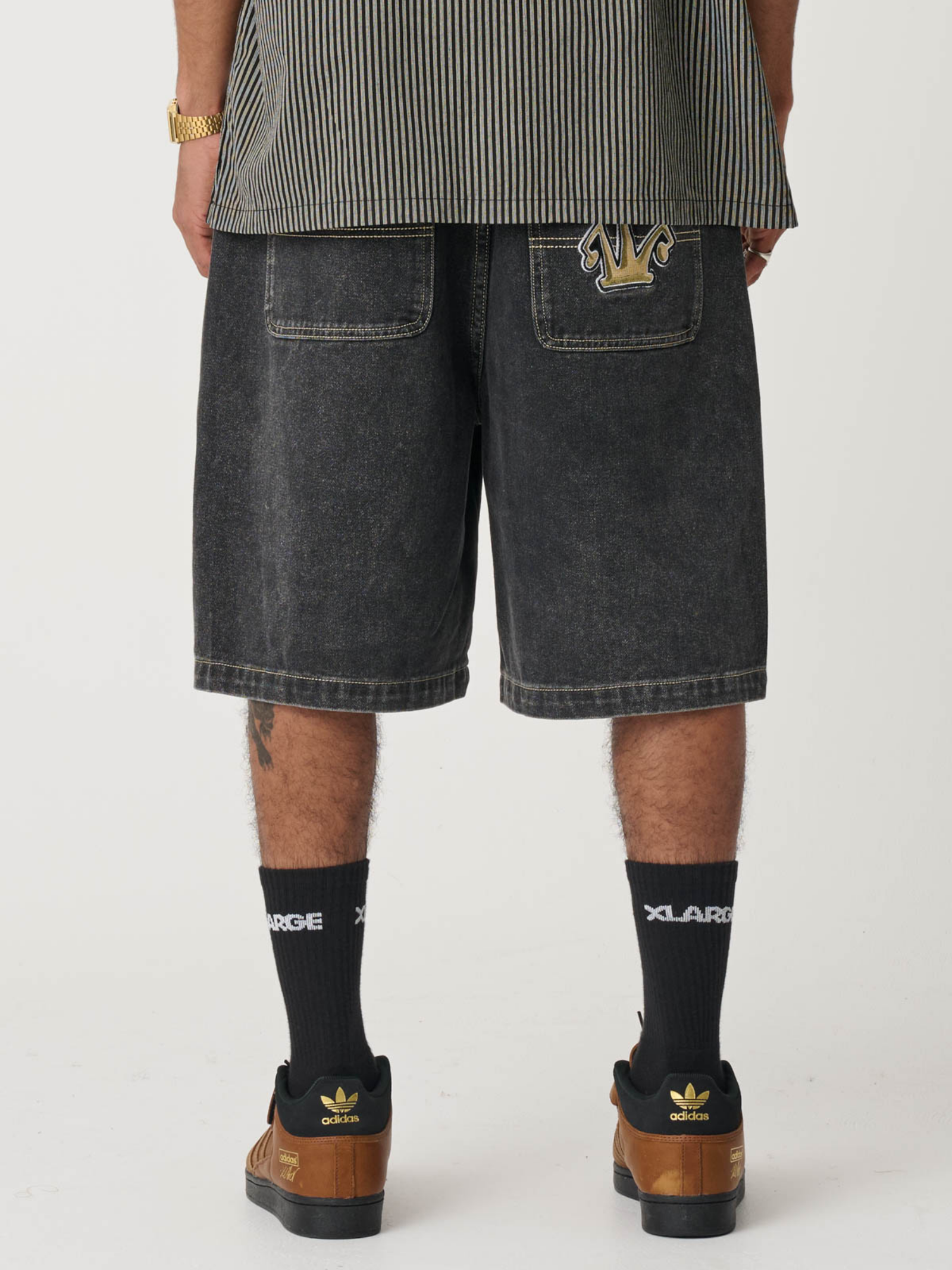 Folded Crown Bull Denim Short