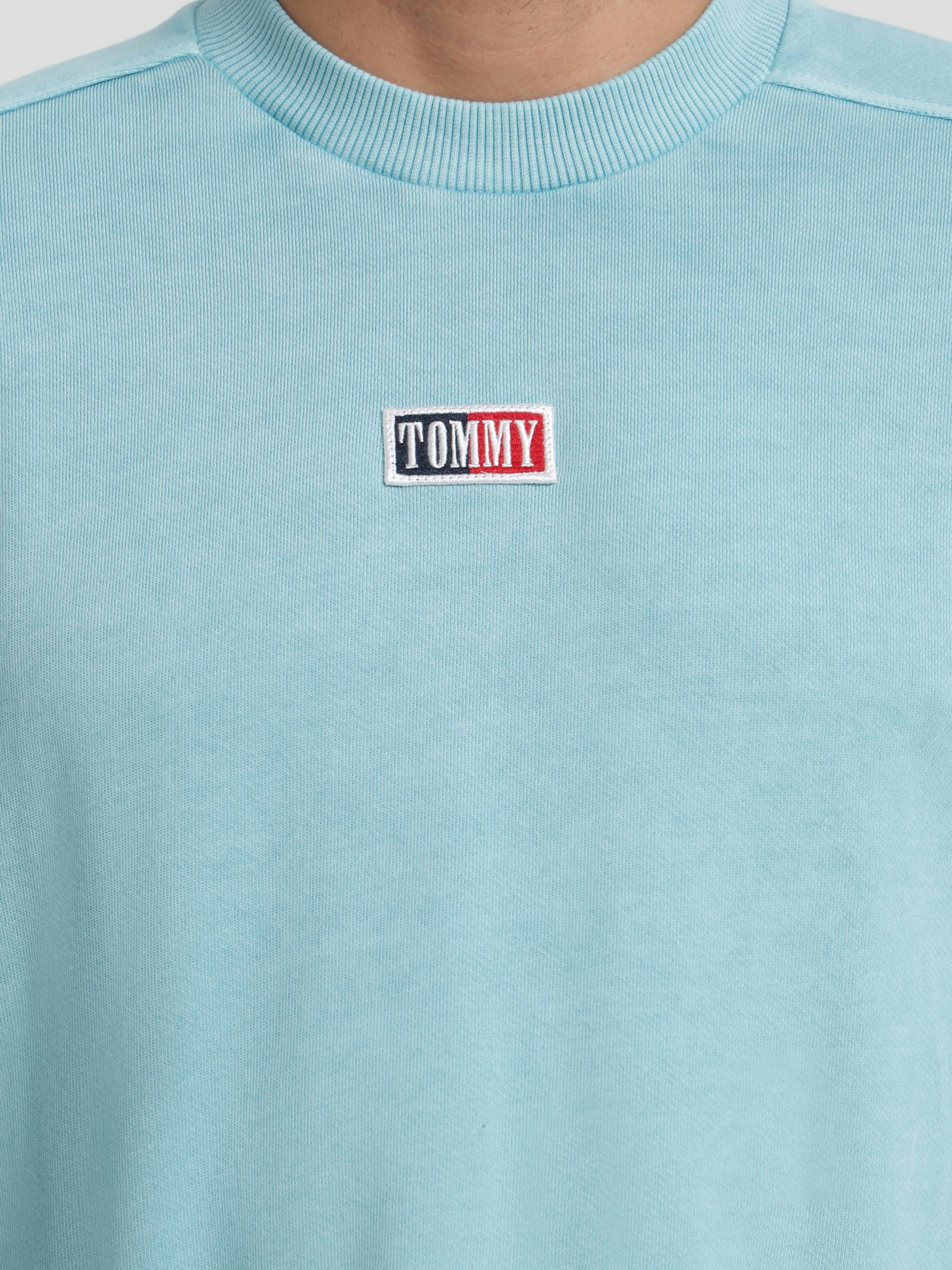 Oversized Organic Cotton Sweatshirt in Pearly Blue