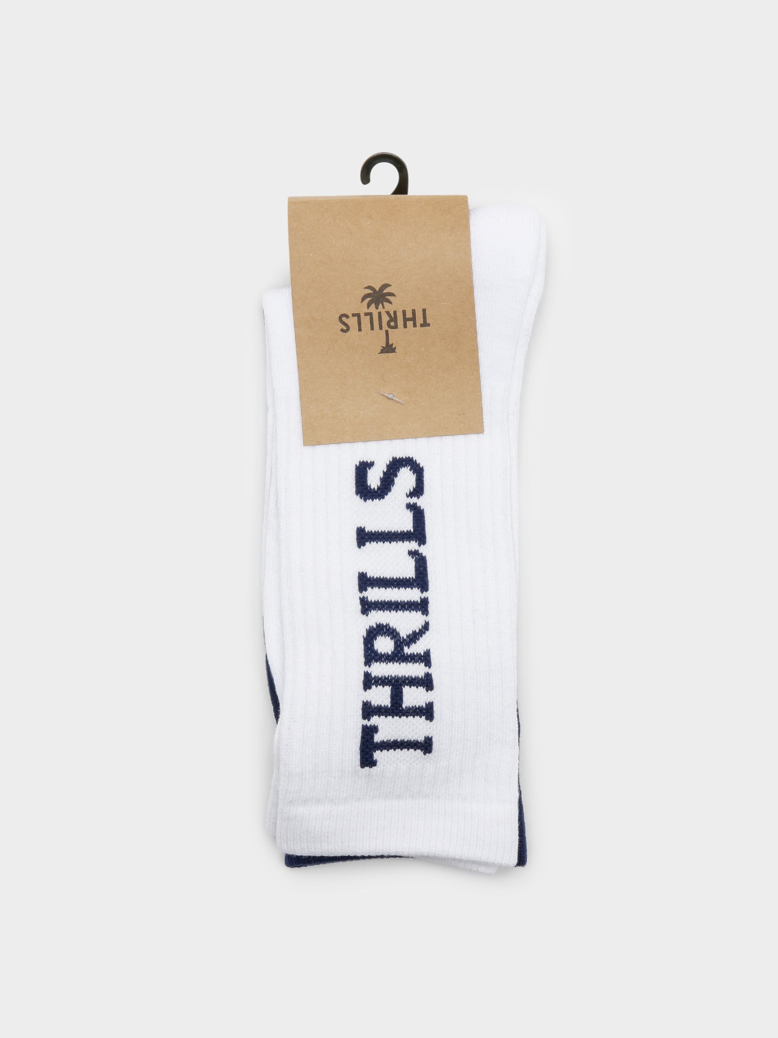 2 Pairs of Chariot Socks in White & Navy