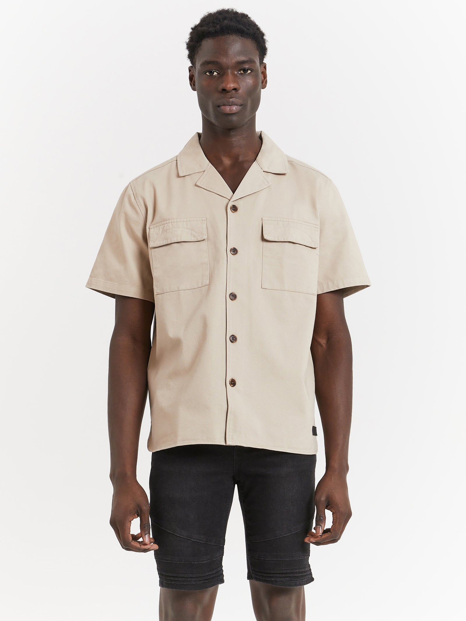 Pacific Short Sleeve Shirt in Bone