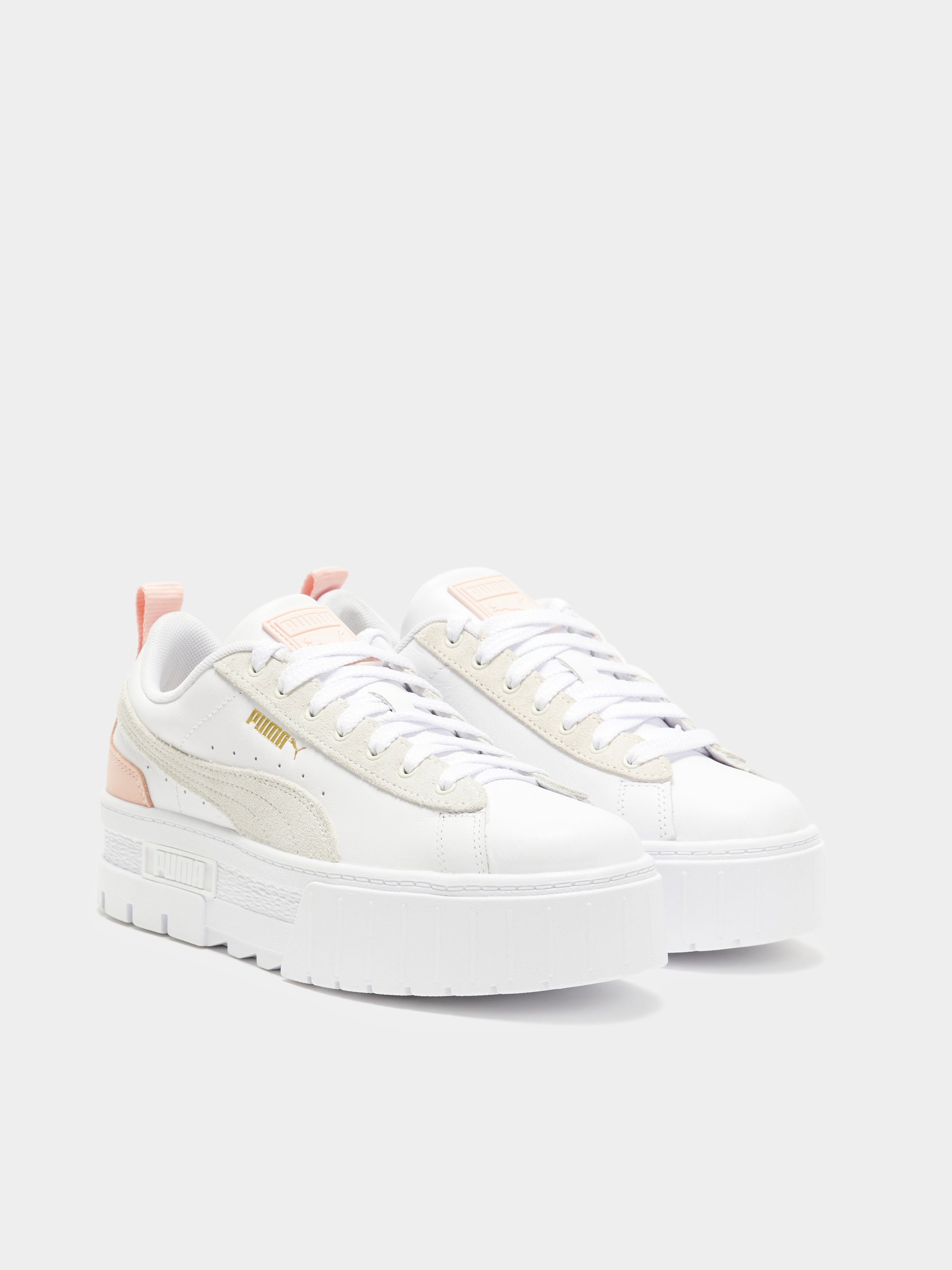 Womens Mayze Gentle Sneakers in White & Rose