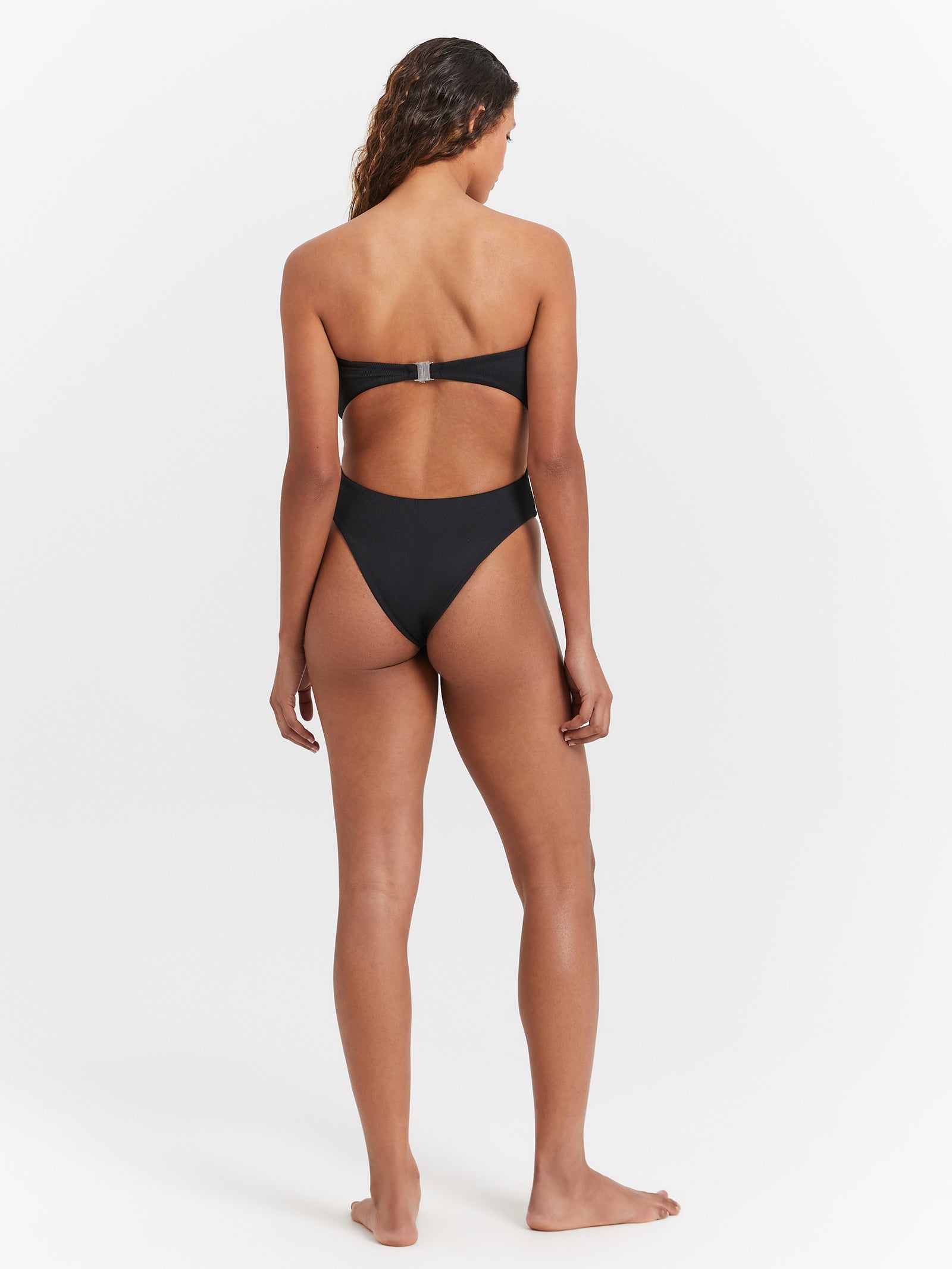 High Cut One Piece in Black