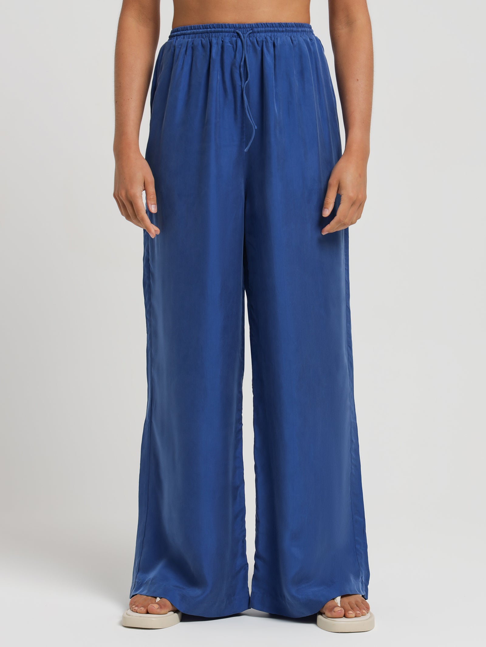 Ren Cupro Pants in Ocean Blue