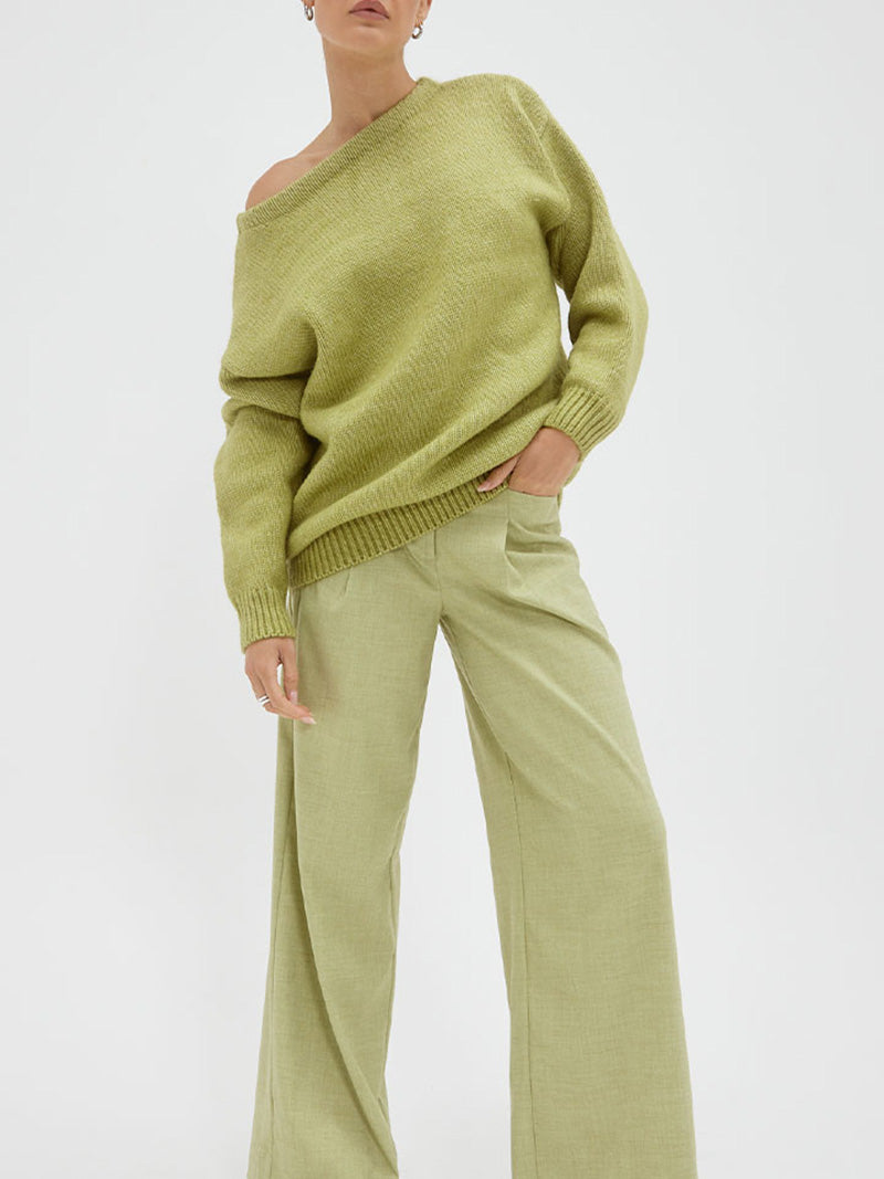 Sare Slouch Sweater in Aloe