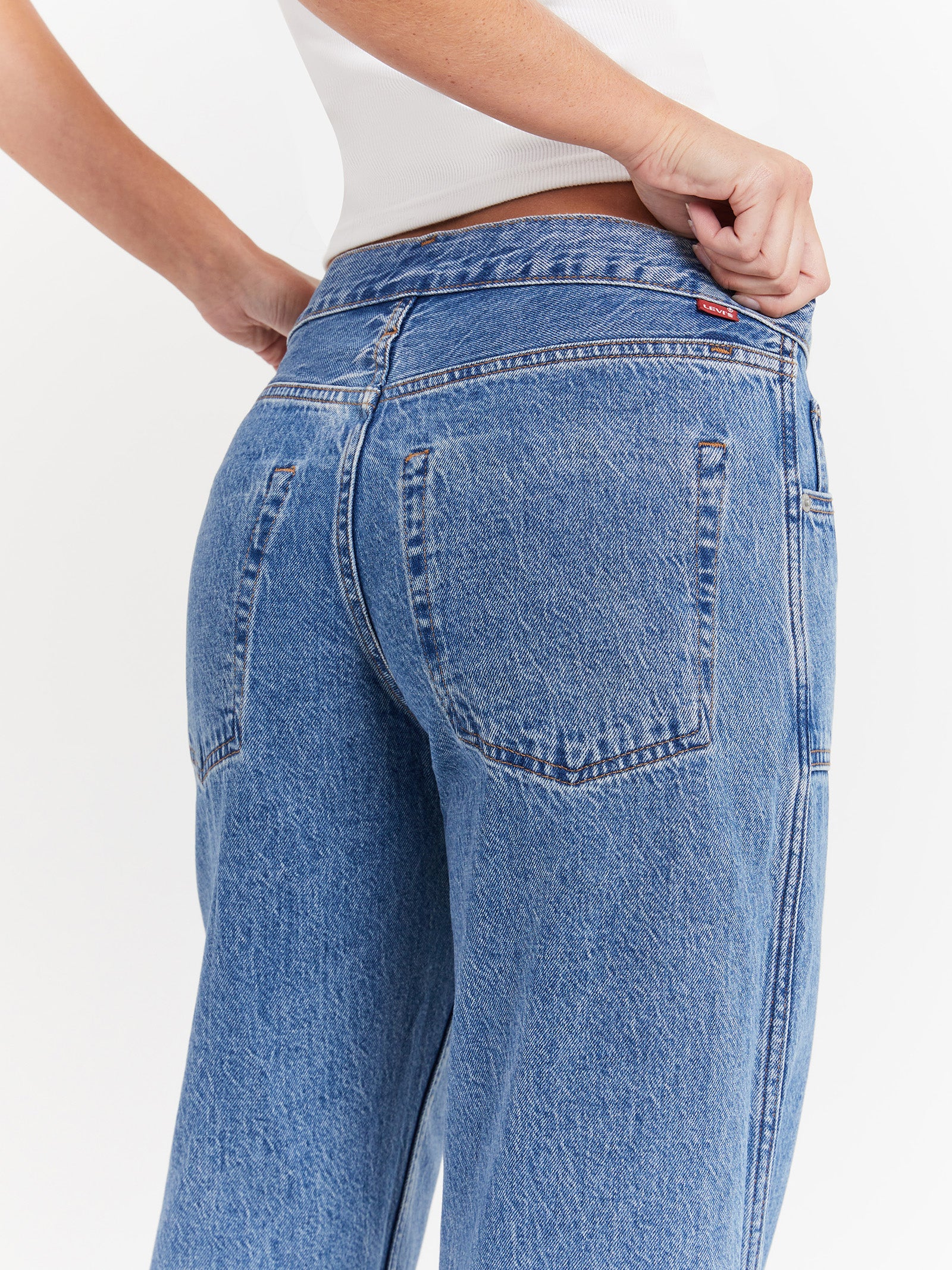 Reversible Baggy Dad Jeans in Soft As Butter Medium Blue