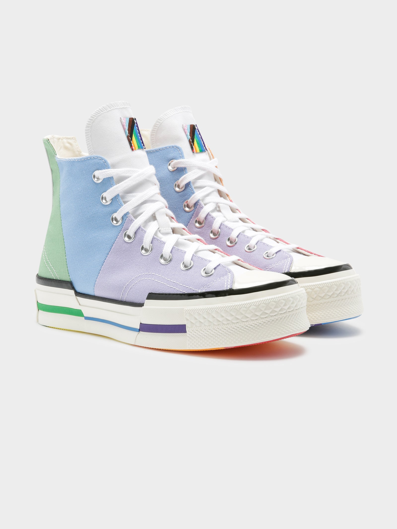 Unisex Chuck 70 Plus High Top Pride Sneakers in Rainbow