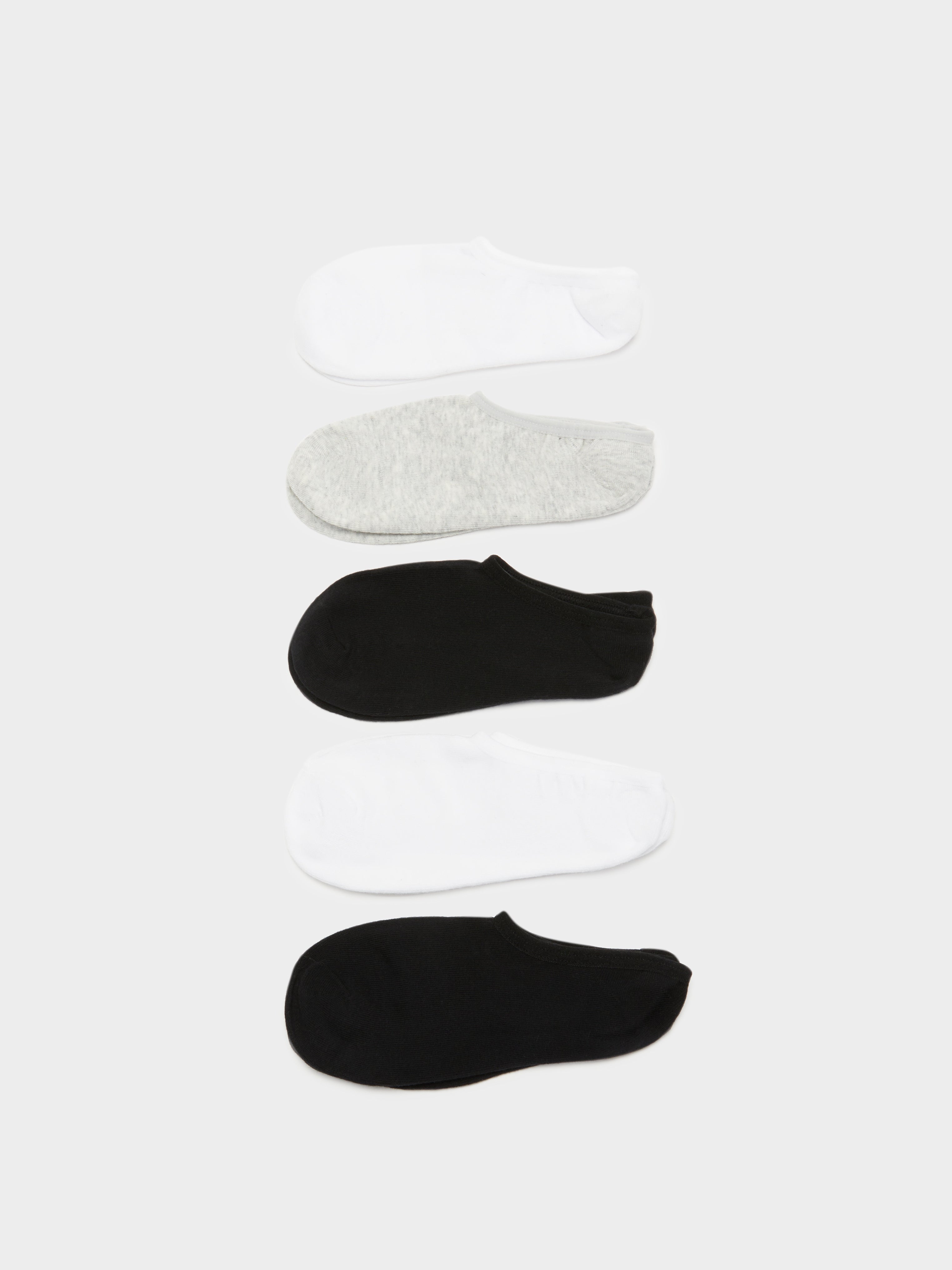 5 Pairs of Classic Invisible Socks in Multi