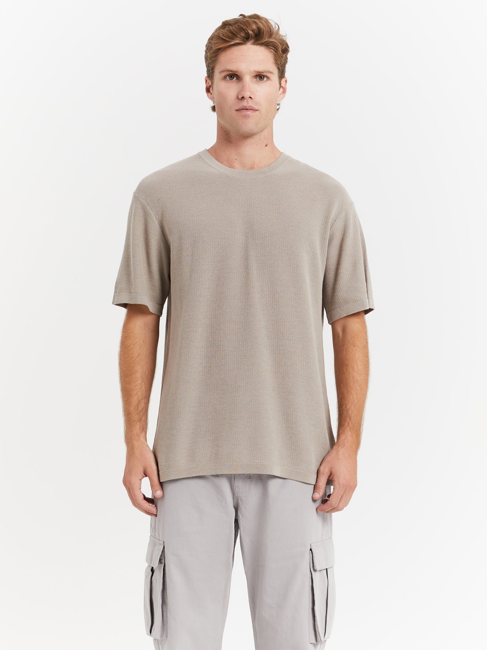 Hector Knit T-Shirt in Grey