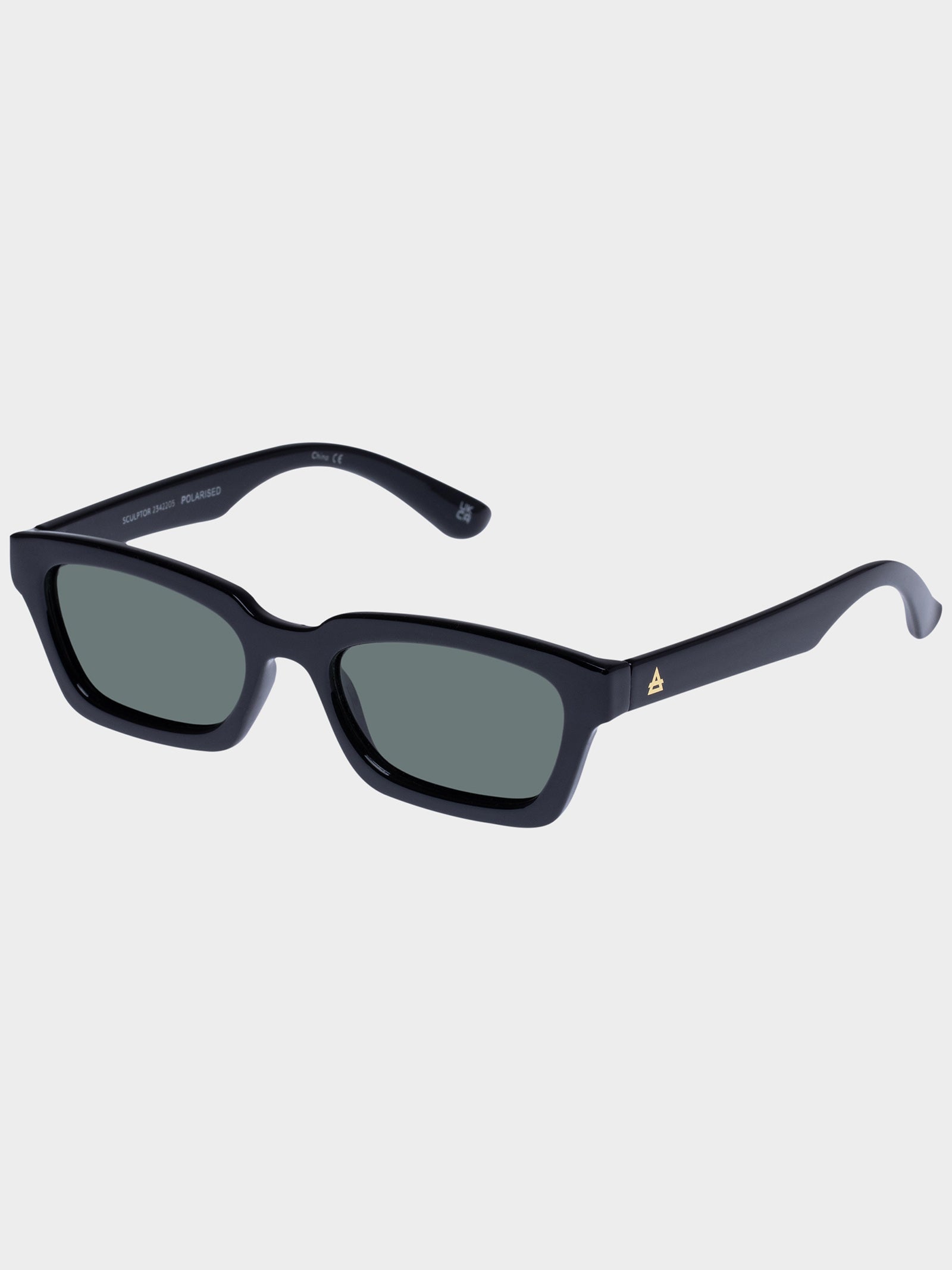 Sculptor Sunglasses in Black Green Mono Polarised