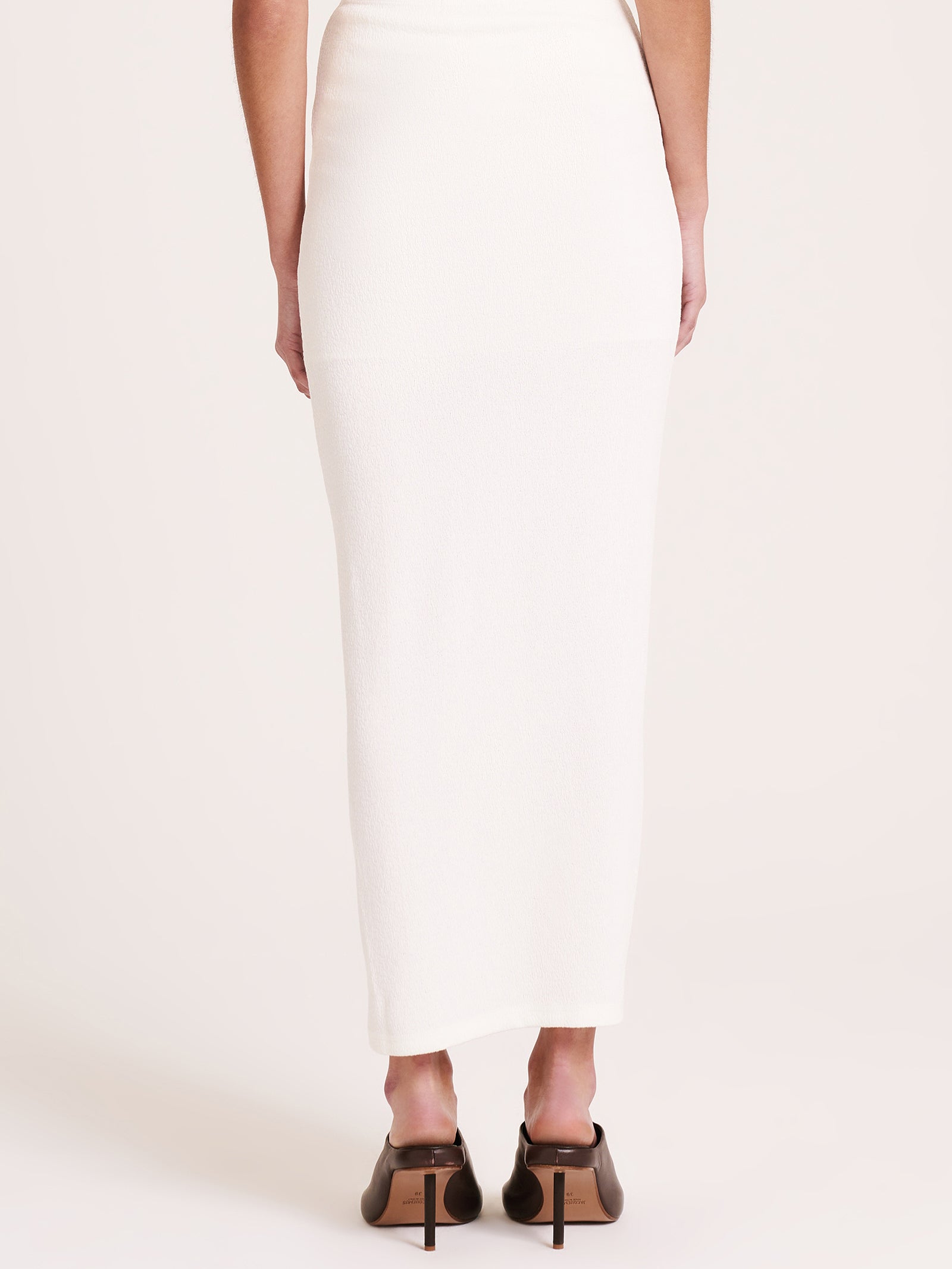 Peta Ruched Skirt in Salt