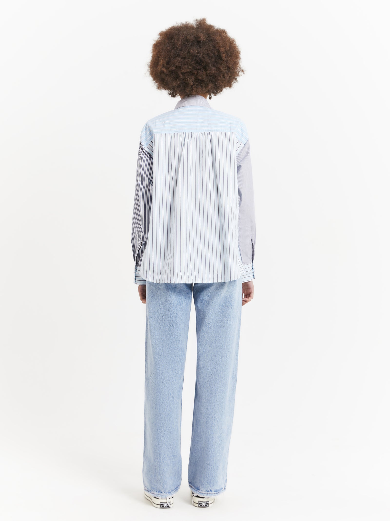 Nola Oversized Shirt in Lorelai Stripe Omphalodes