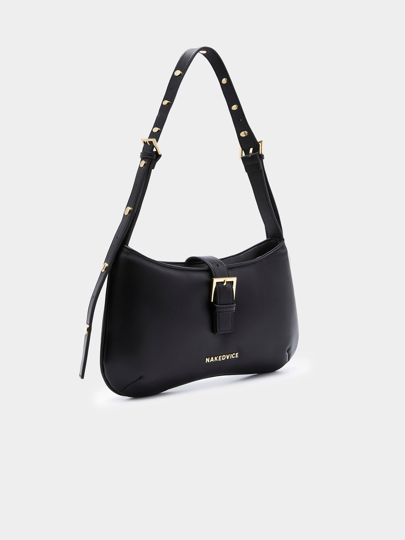 The Celia Shoulder Bag in Black & Gold