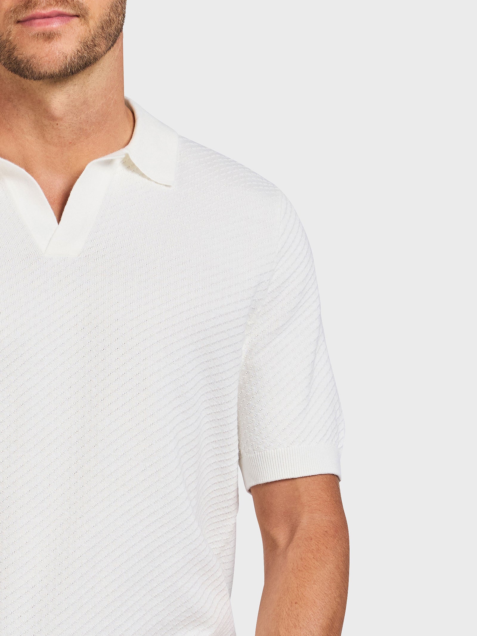 Jonny Textured Knit Polo