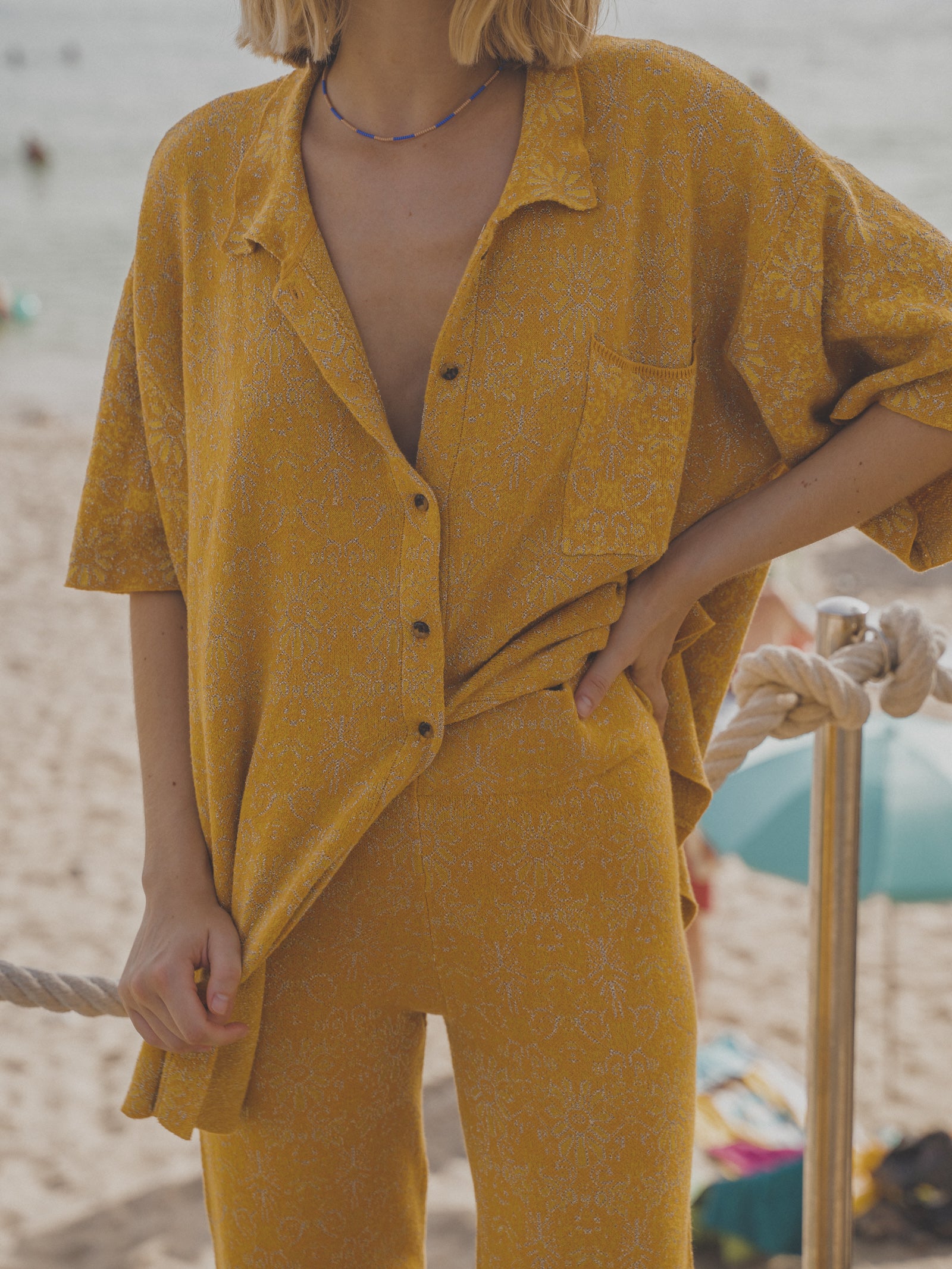 Sloane II Button Down Shirt in Sunset Gold