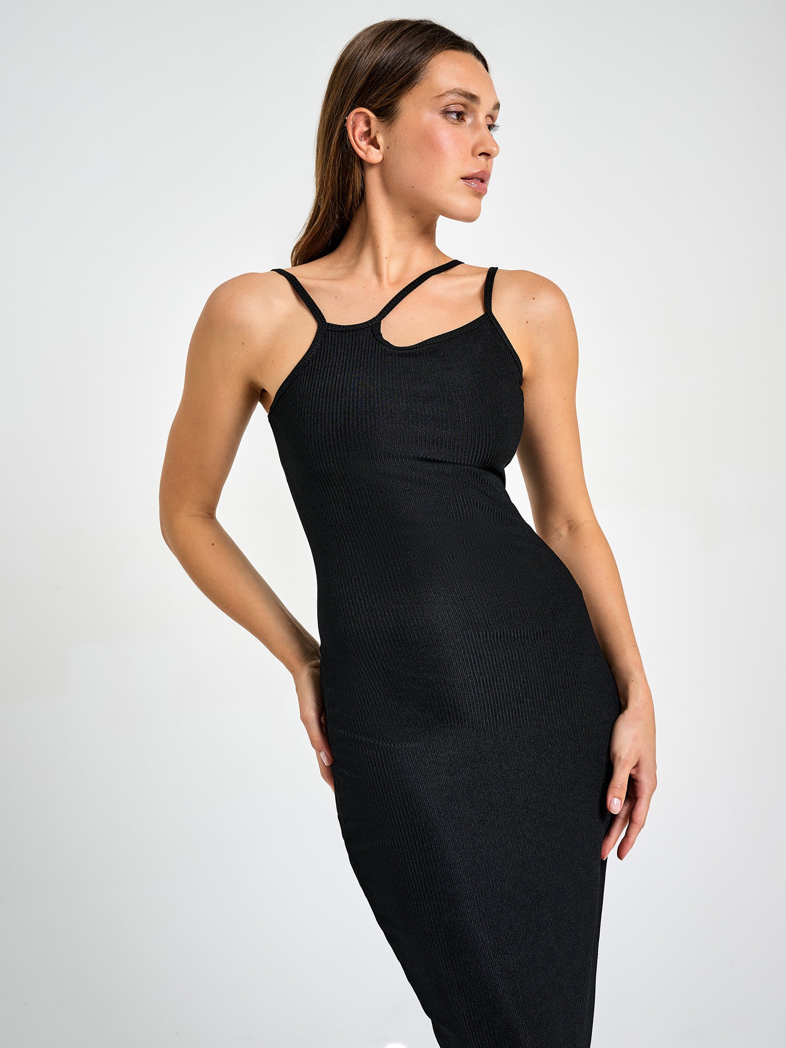 Adelita Midi Dress in Black