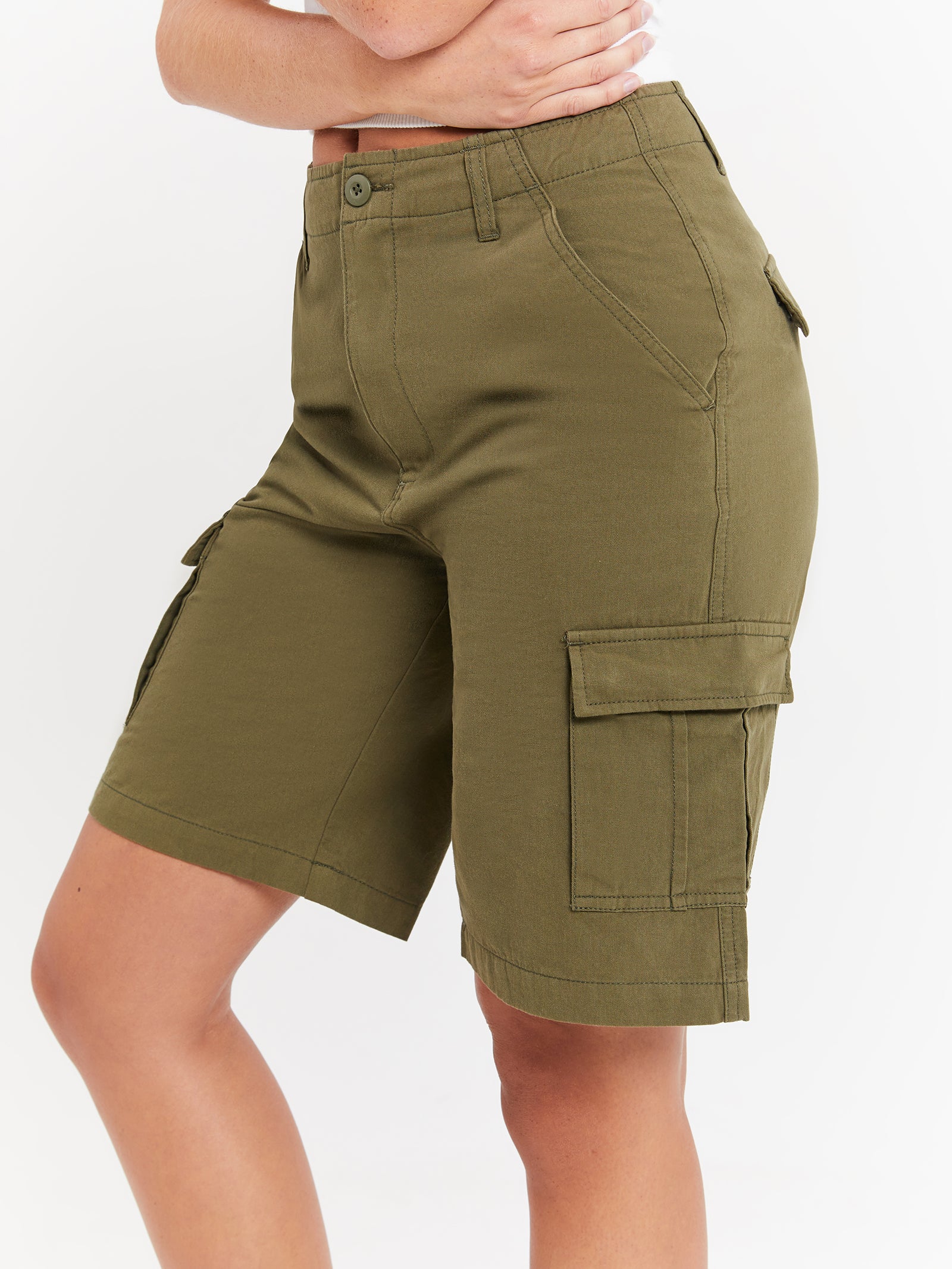 Surplus Cargo Shorts in Olive