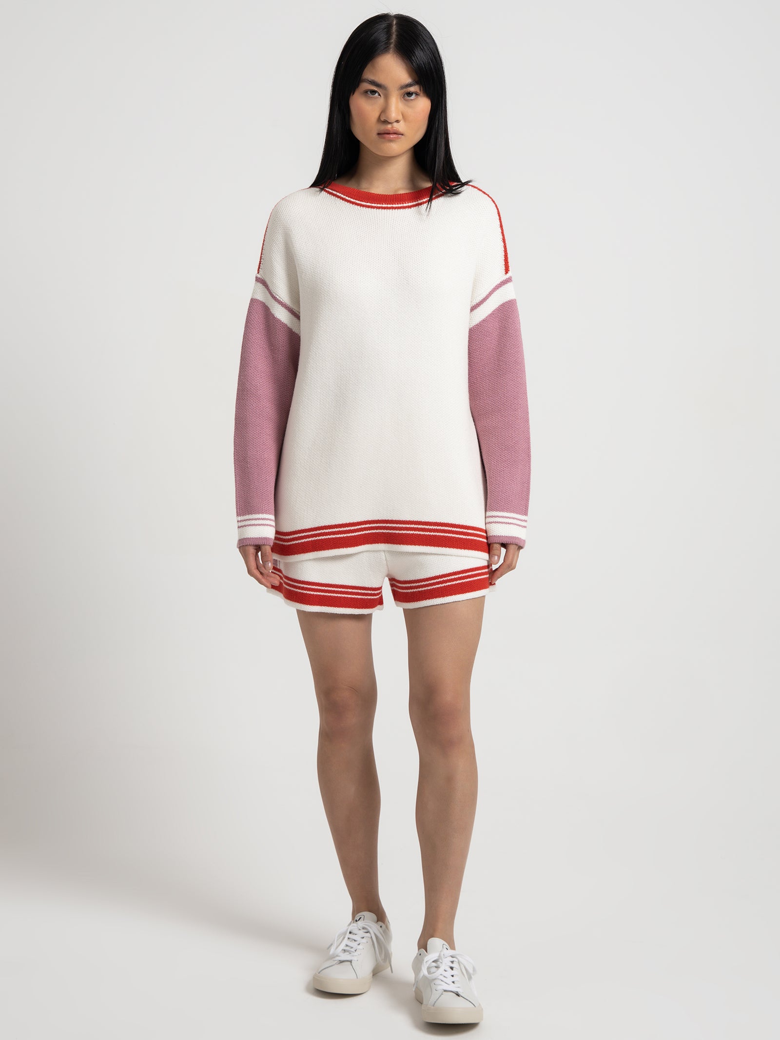 Love Knit Jumper in Ultra Pink & Watermelon