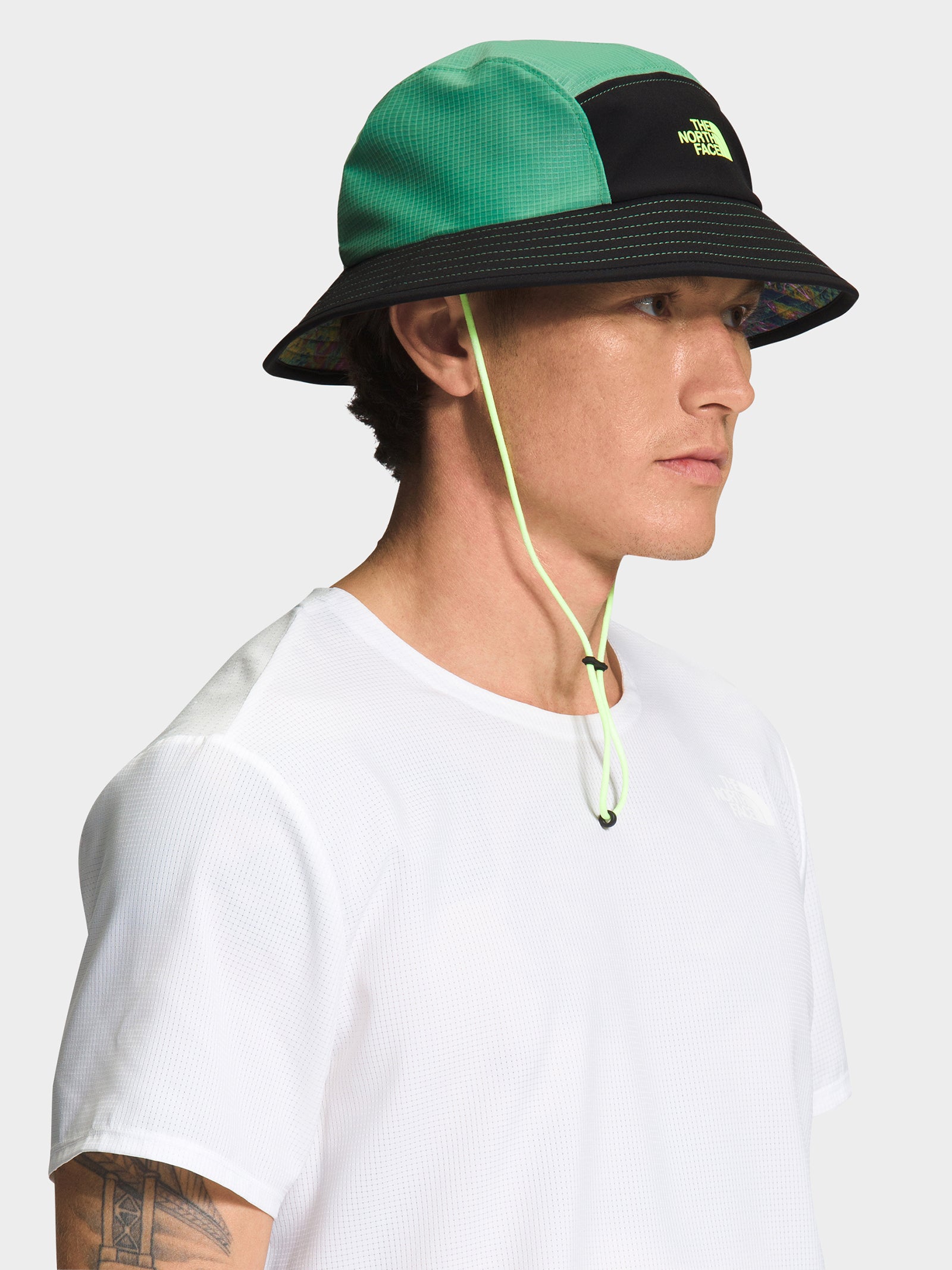 TNF Run Bucket Hat in Black & Green