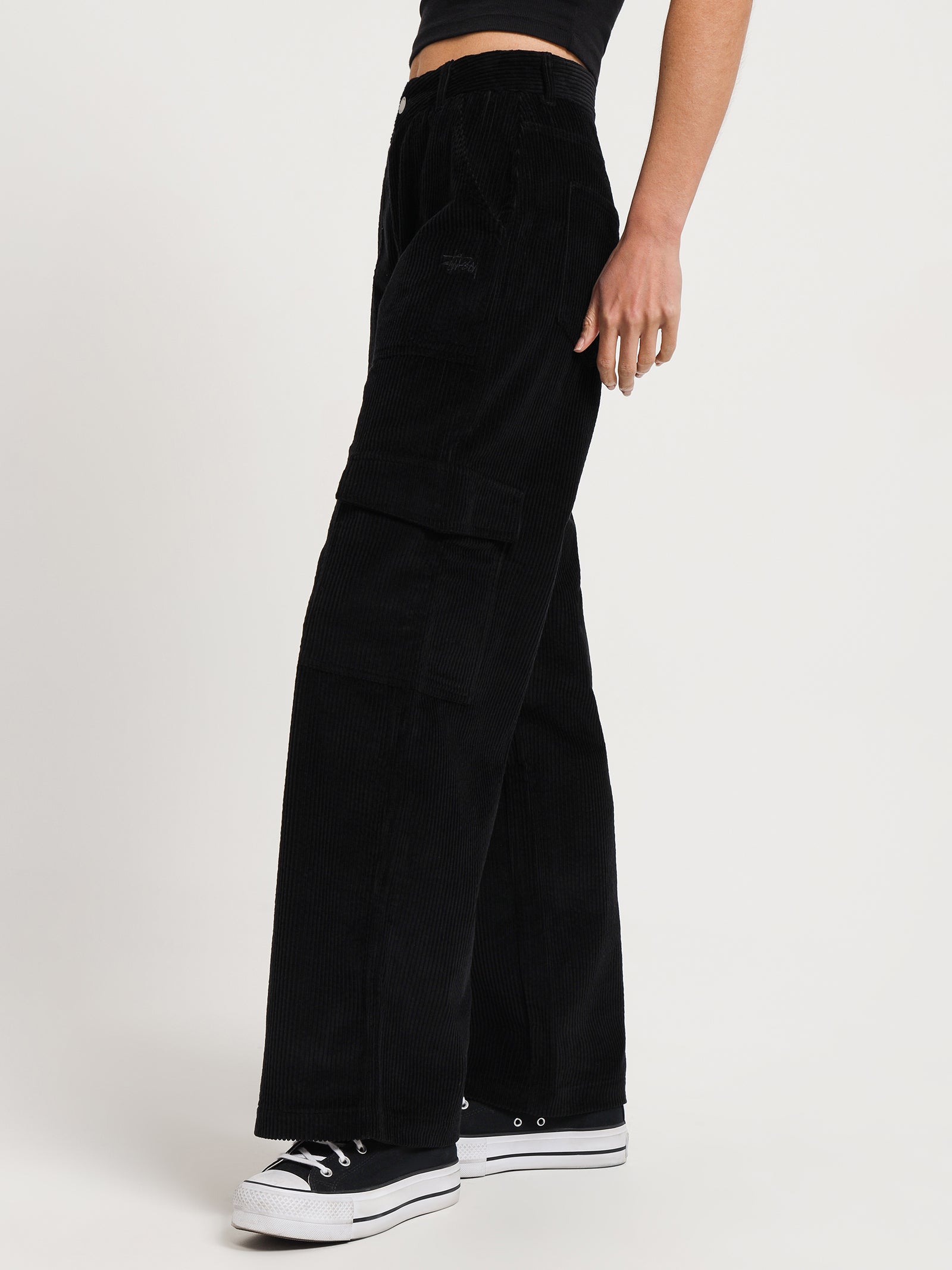 Cord Carpenter Pants in Black