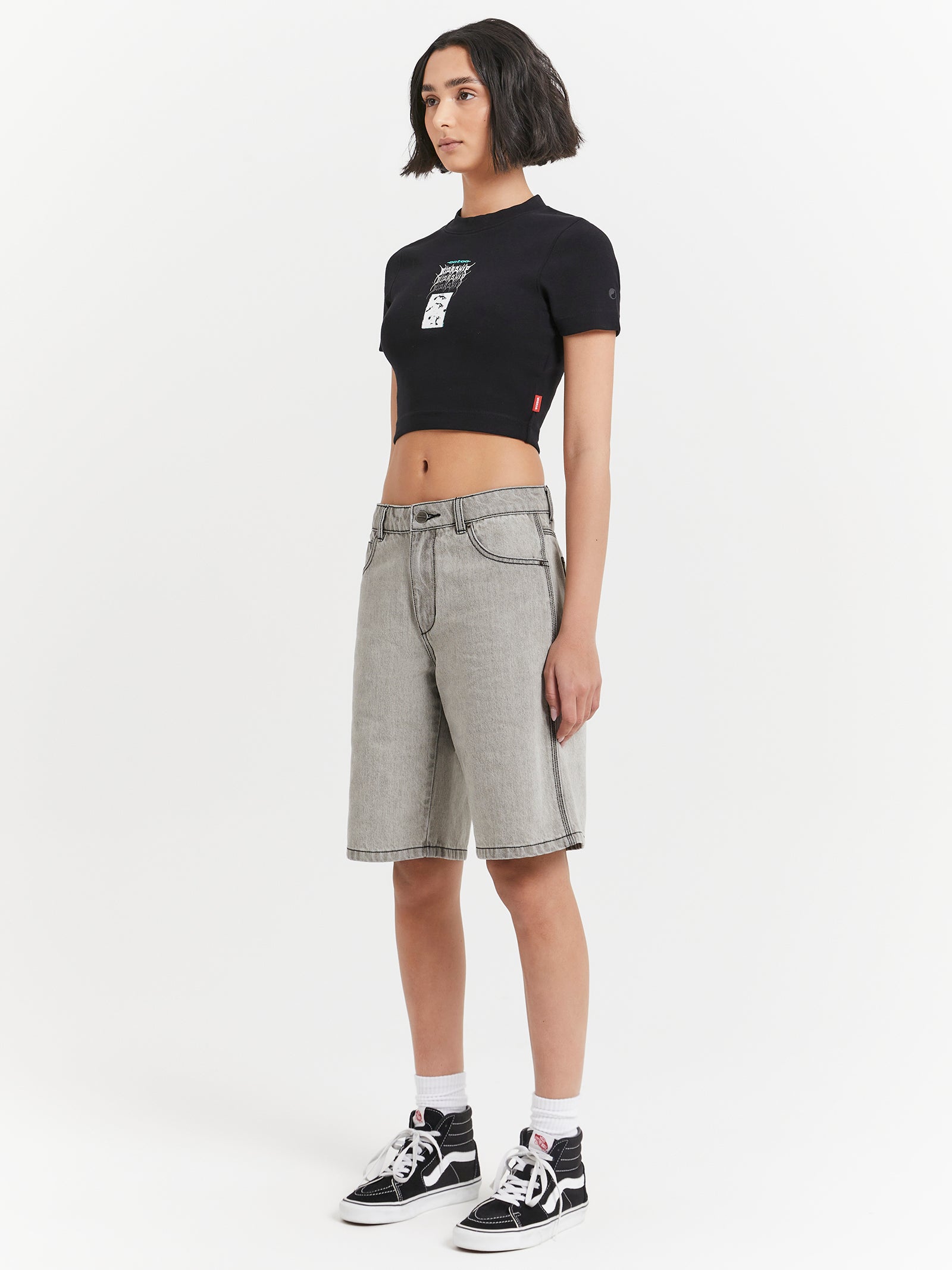 Carpenter Shorts in Faded Grey