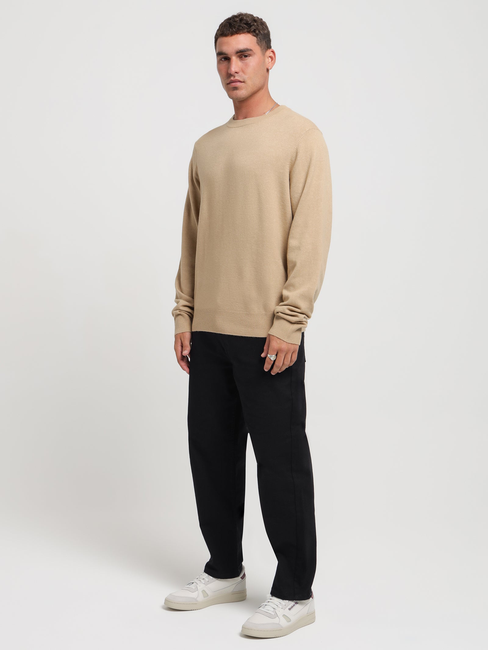 Arden Knit Sweat in Almond