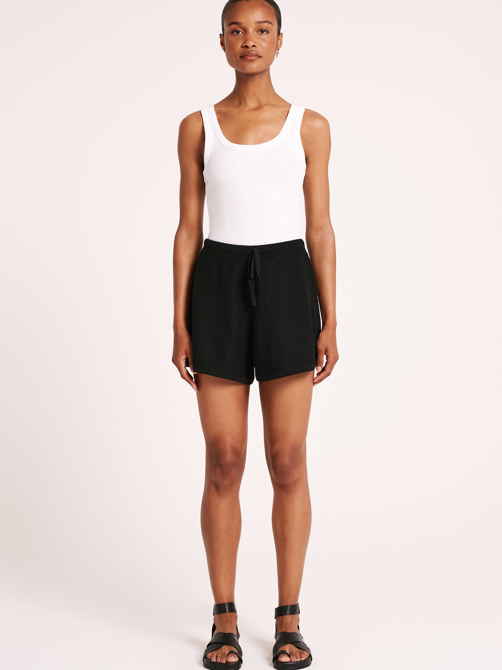 Zosia Knit Shorts in Black