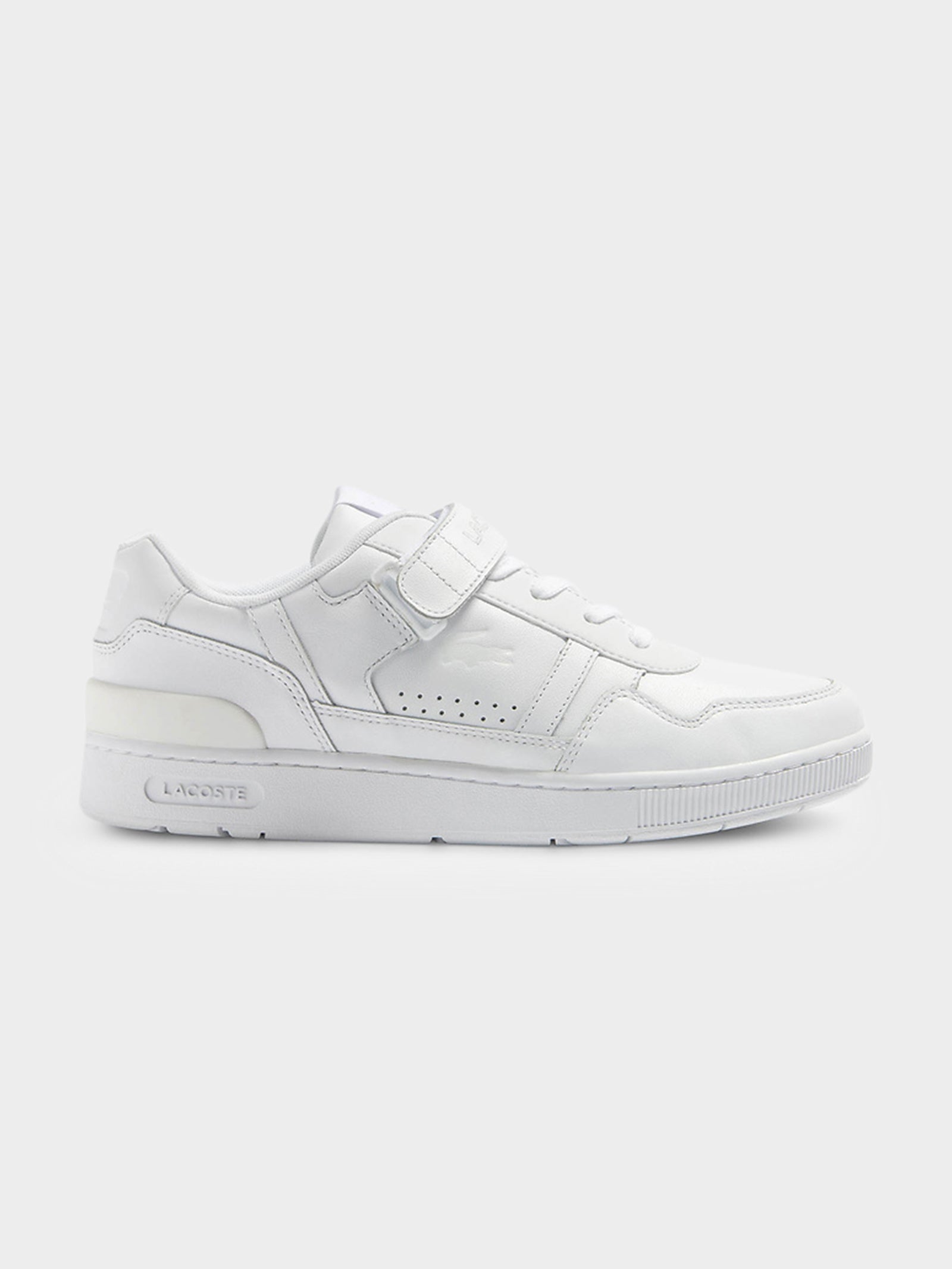 Mens T-Clip Velcro Sneakers in White