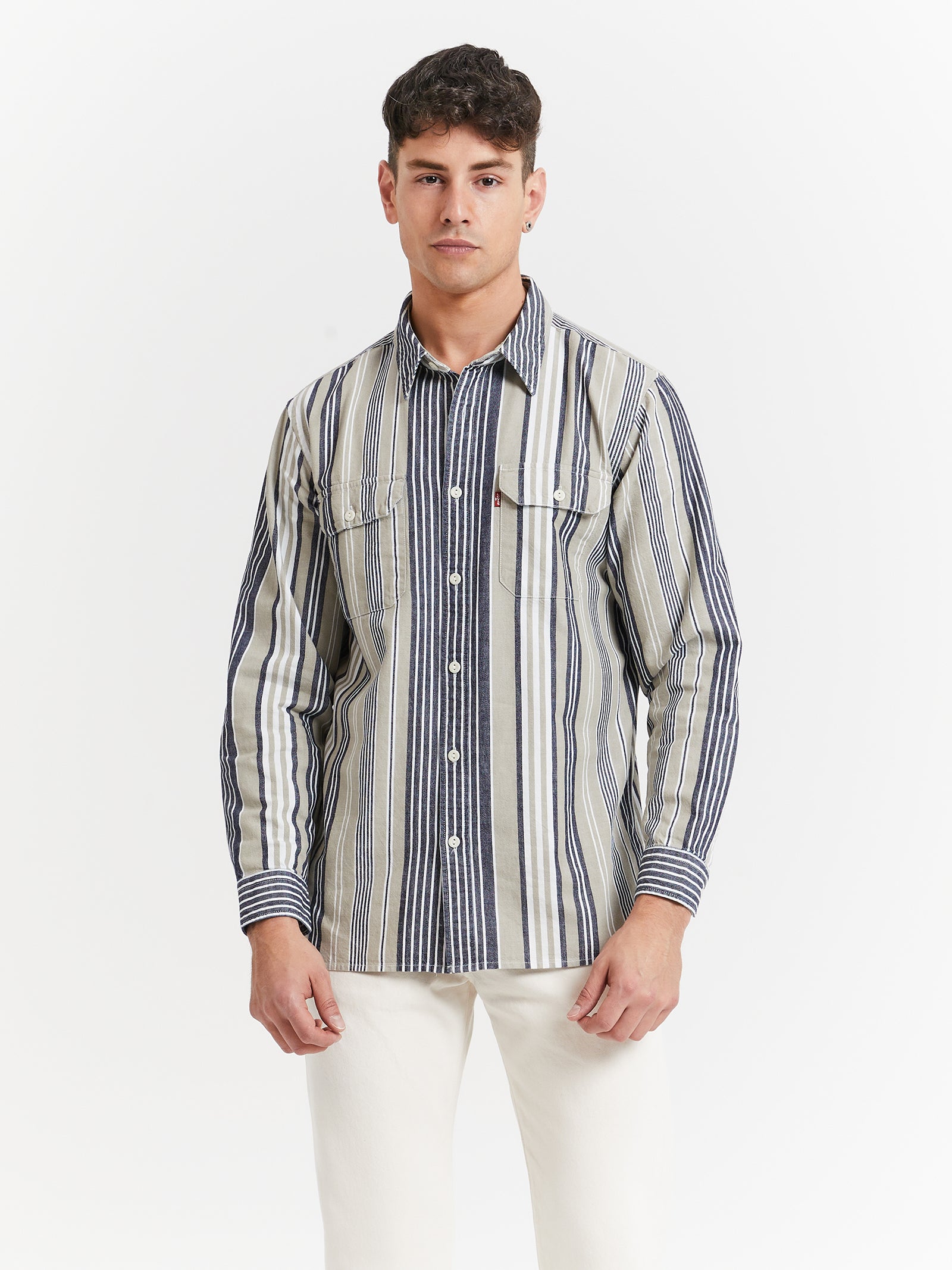 Jackson Worker Mt Shirt in Quincy Stripe