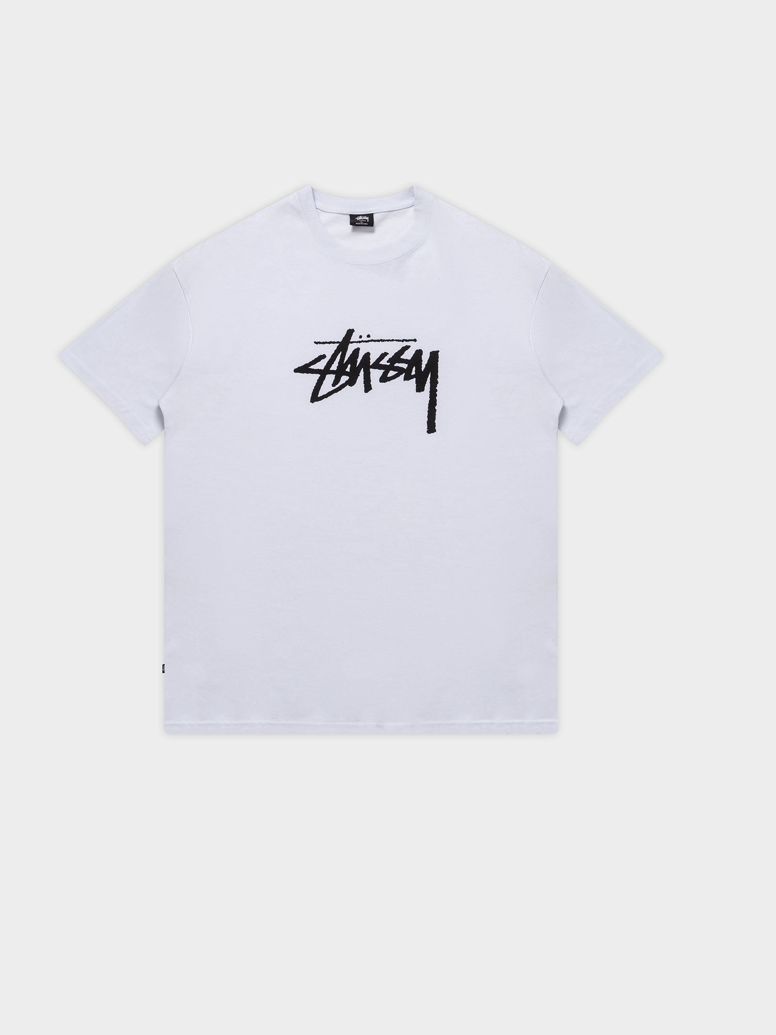 Solid Stock Logo Short Sleeve T-Shirt in White