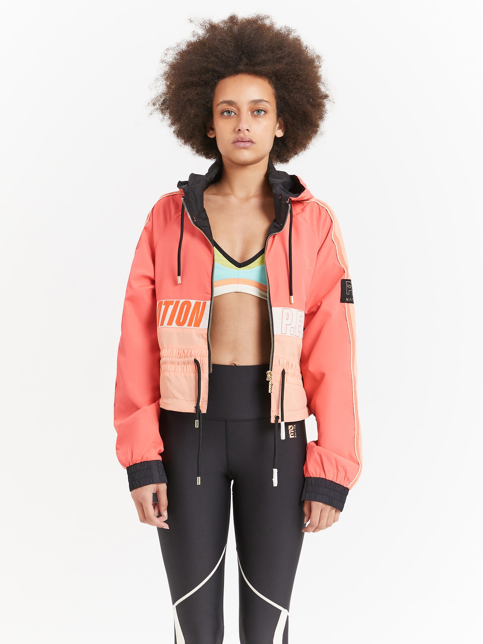 Cropped Man Down Jacket in Diva Pink