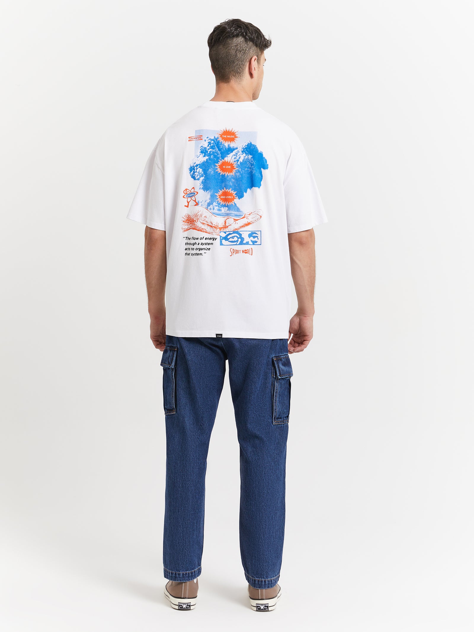 Spirit World Box Fit Oversize T-Shirt in White